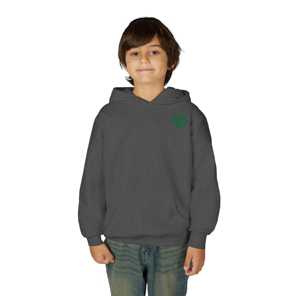 Boy's Junior Hoodie sweatshirt — “Let’s Go” Tennis Graphic Sweatshirt (Green)