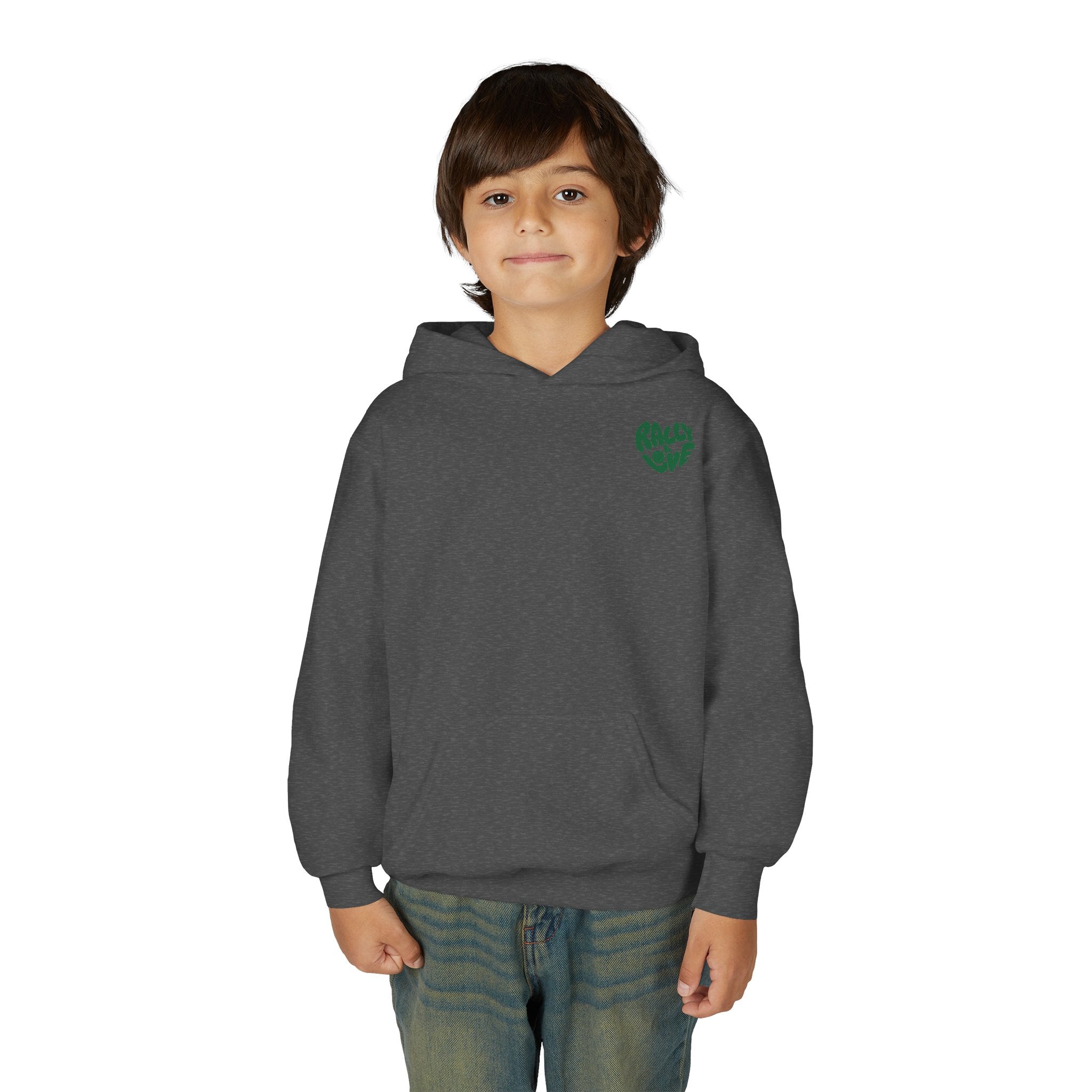 Boy's Junior Hoodie sweatshirt — “Let’s Go” Tennis Graphic Sweatshirt (Green)