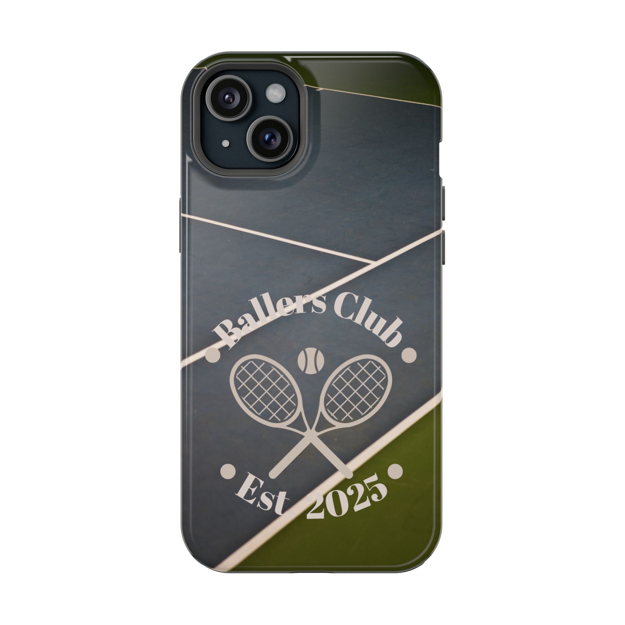 Tennis Impact-Resistant Phone Case — 'Ballers Club Est. 2025' Protective Cover