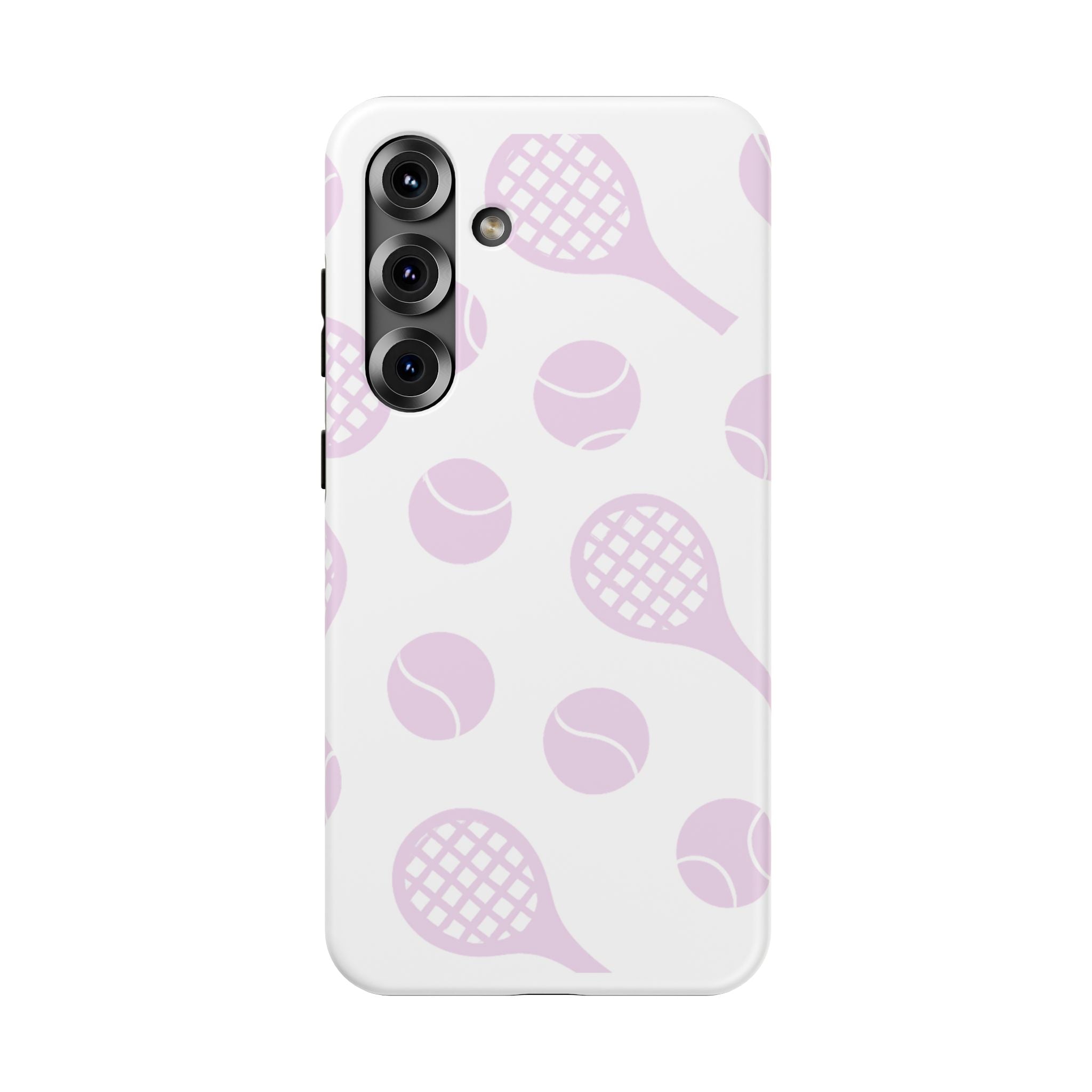 Tennis Impact-Resistant Phone Case — Pink Rackets & Balls