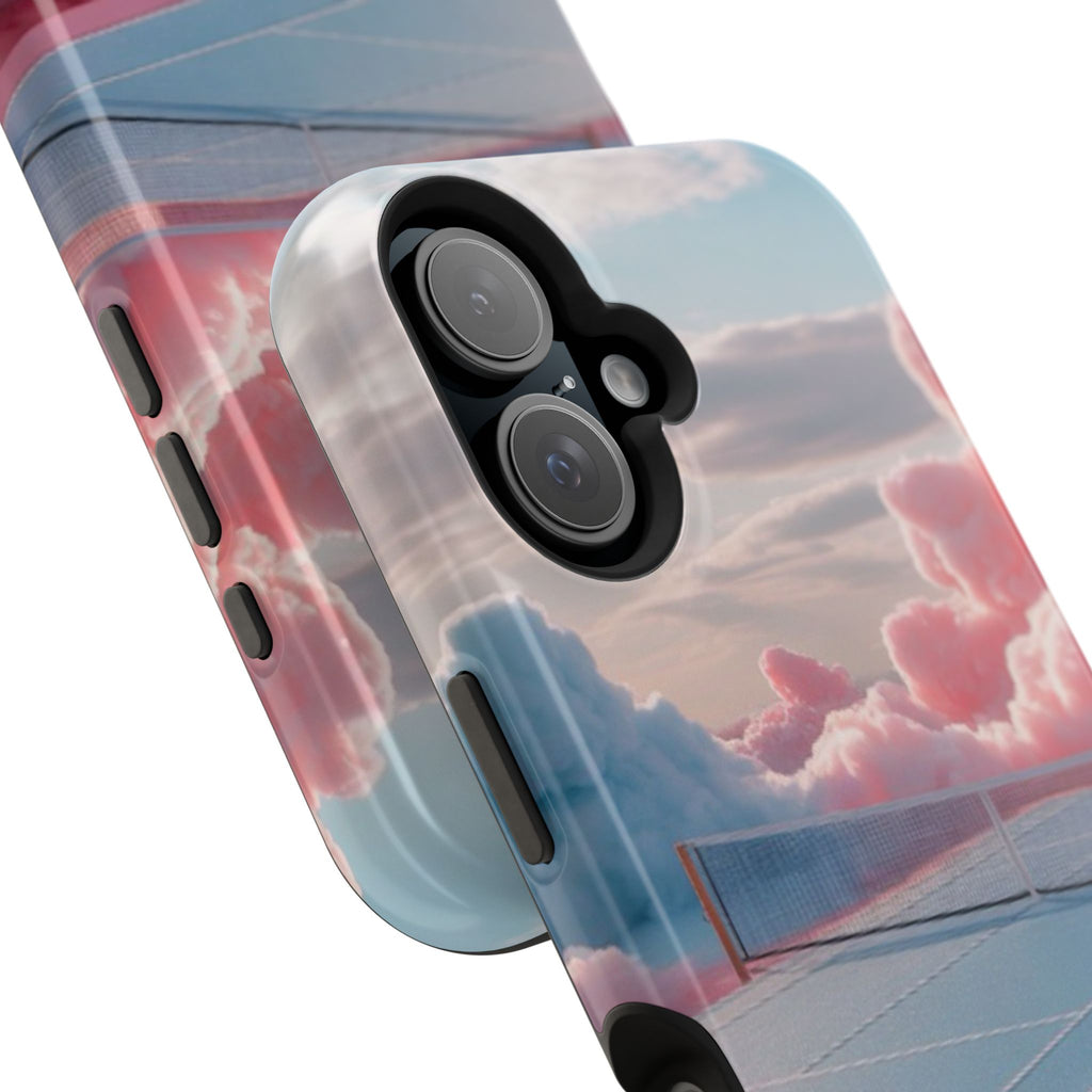 Tennis Impact-Resistant Phone Case — 'Dream Big' Pastel Cloud Tennis Court