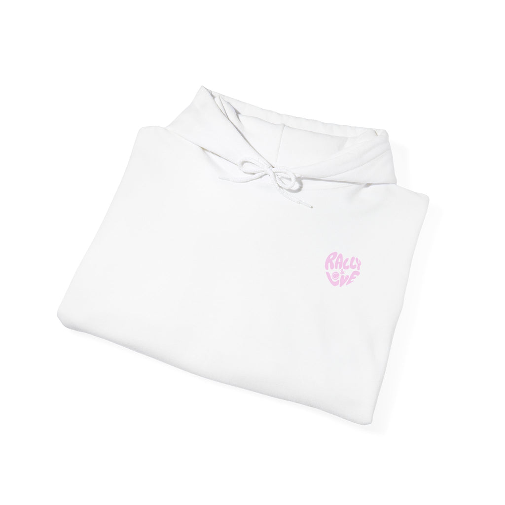 Women's Hoodie Sweatshirt — Ombre 'TENNIS' Repeating Back Print