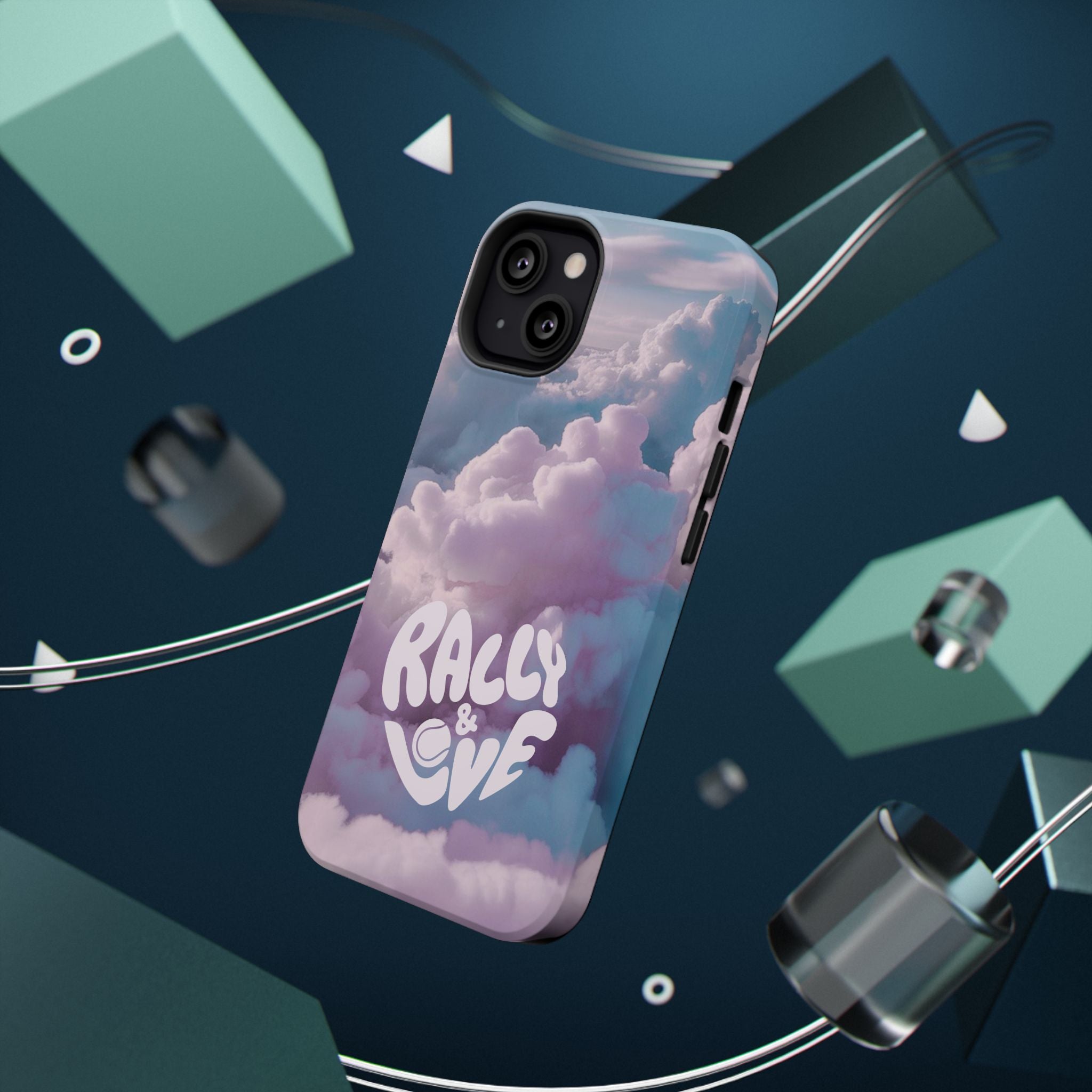 Impact-Resistant Phone Case — "Rally & Love" Clouds/Love in the Air