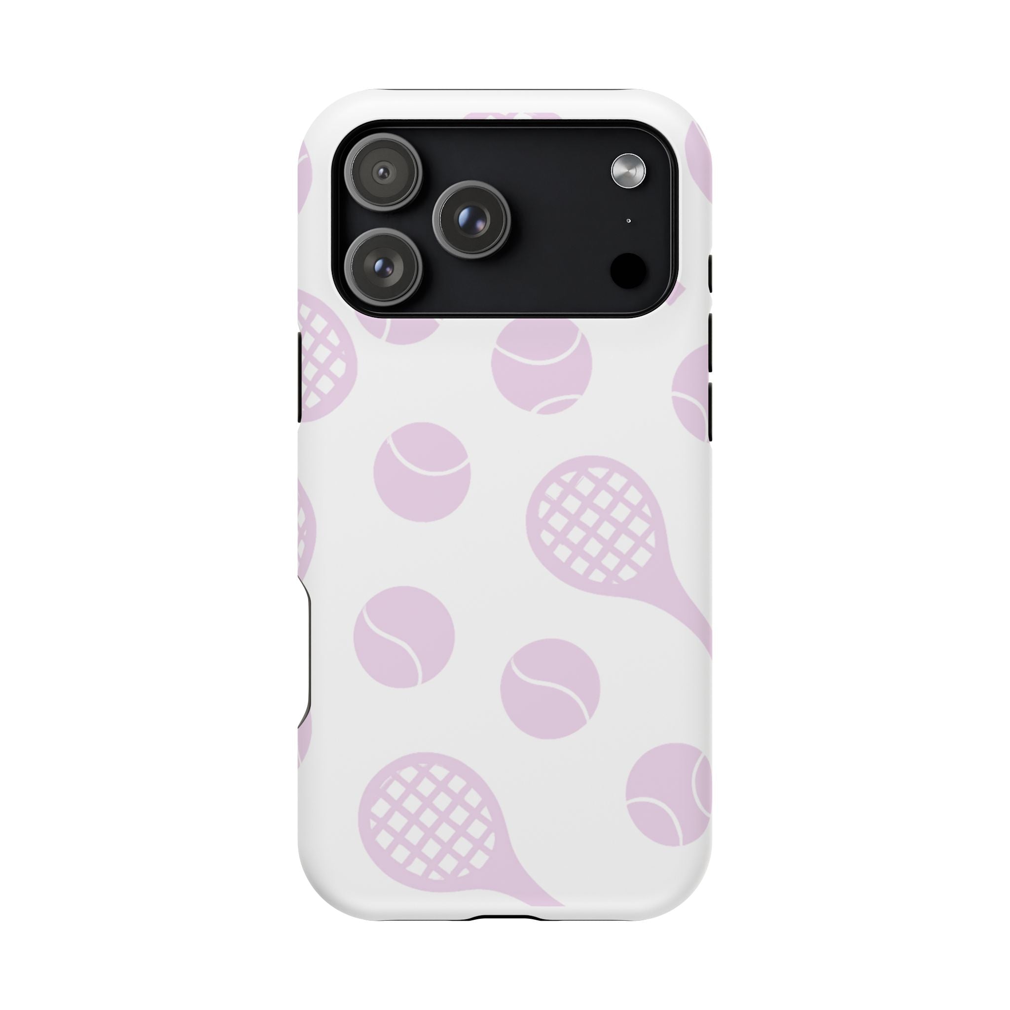 Tennis Impact-Resistant Phone Case — Pink Rackets & Balls
