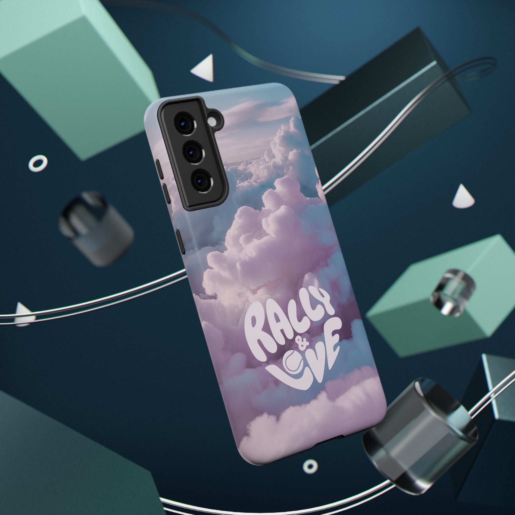 Impact-Resistant Phone Case — "Rally & Love" Clouds/Love in the Air