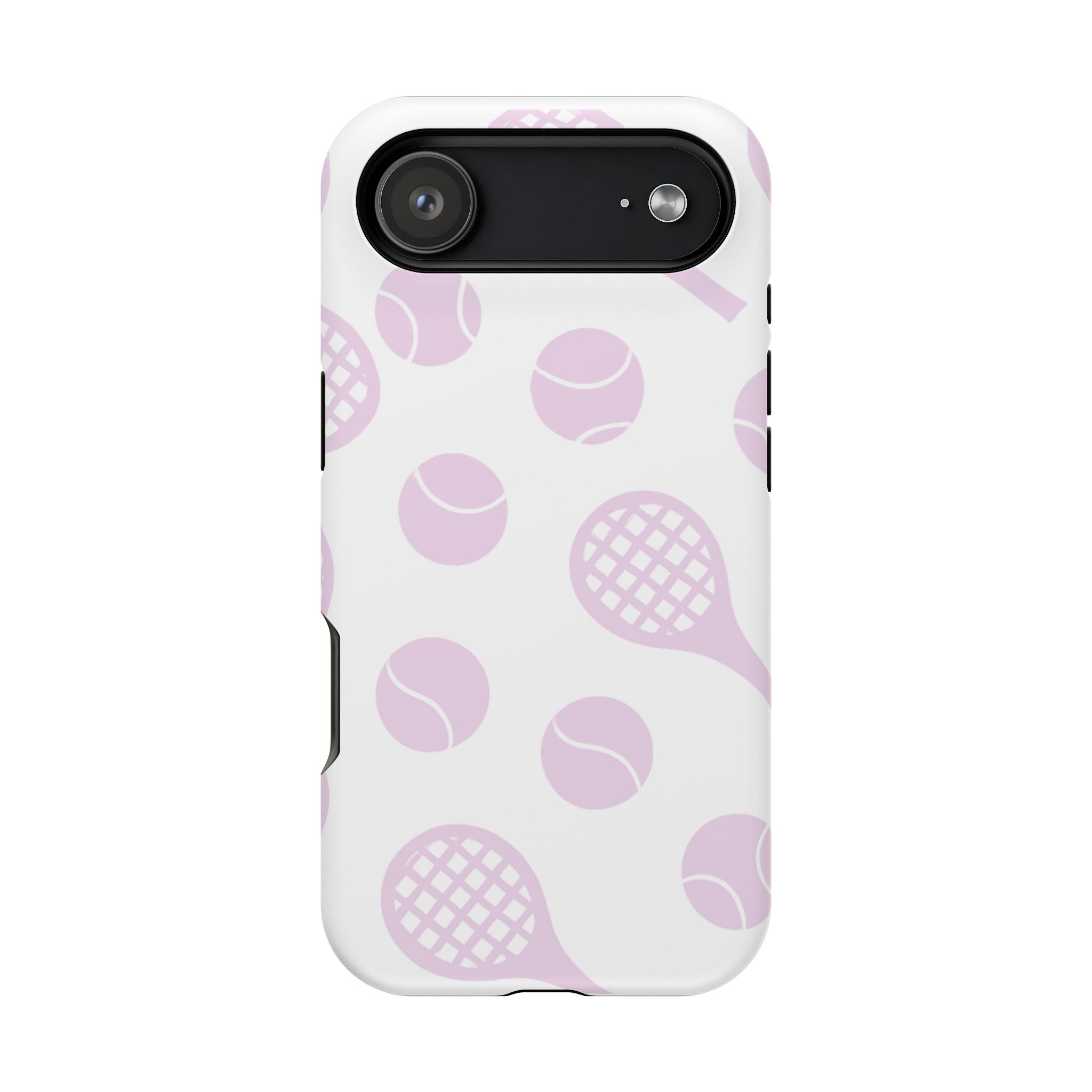 Tennis Impact-Resistant Phone Case — Pink Rackets & Balls