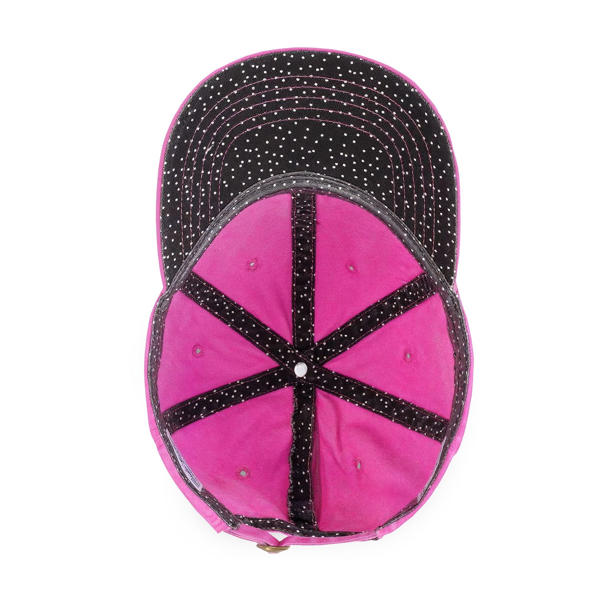 Women's Pigment-Dyed baseball Cap with Fashion Undervisor - White, Embroidered