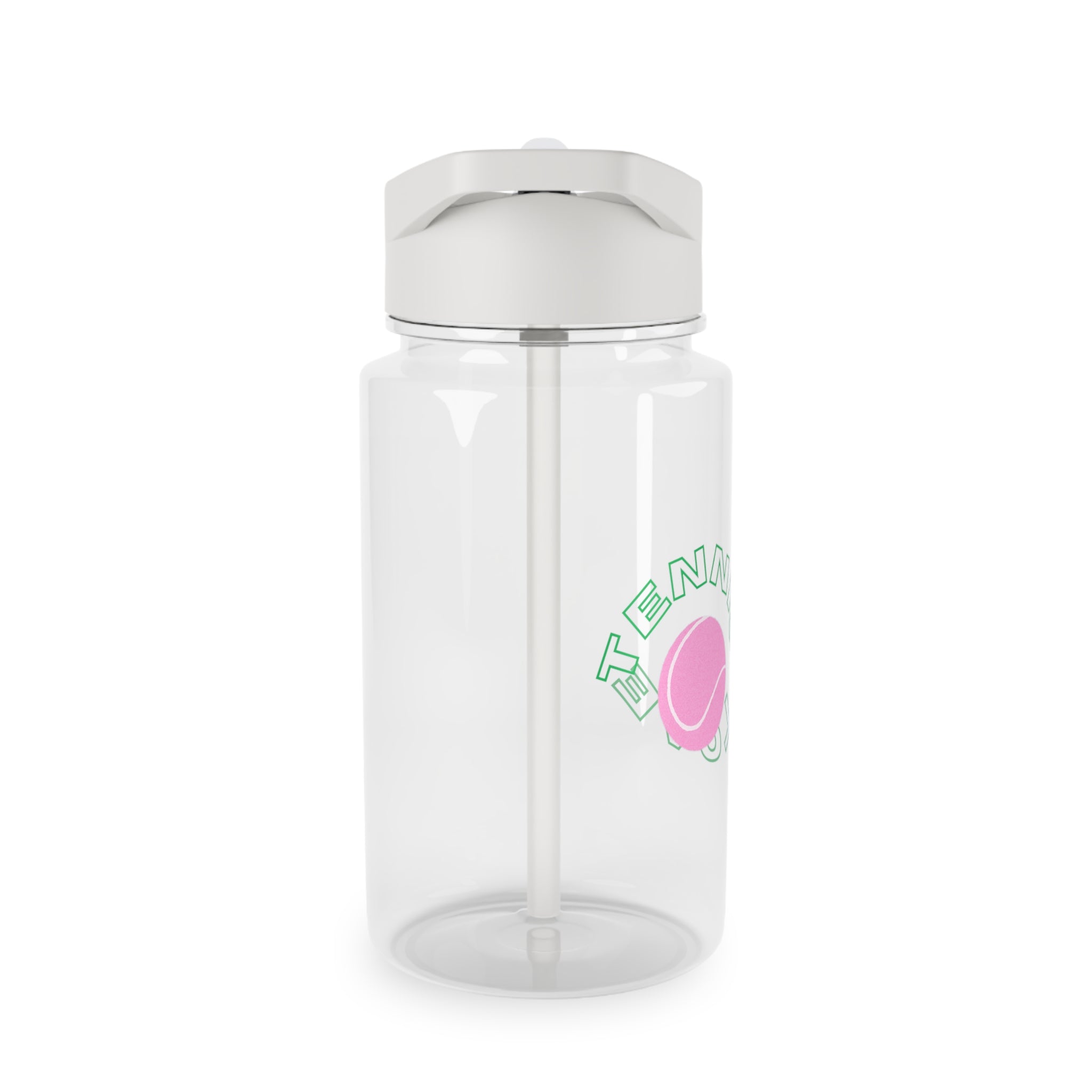 Juniors Water Bottle, 16.9oz — 'Tennis love' Pink Tennis Ball Design