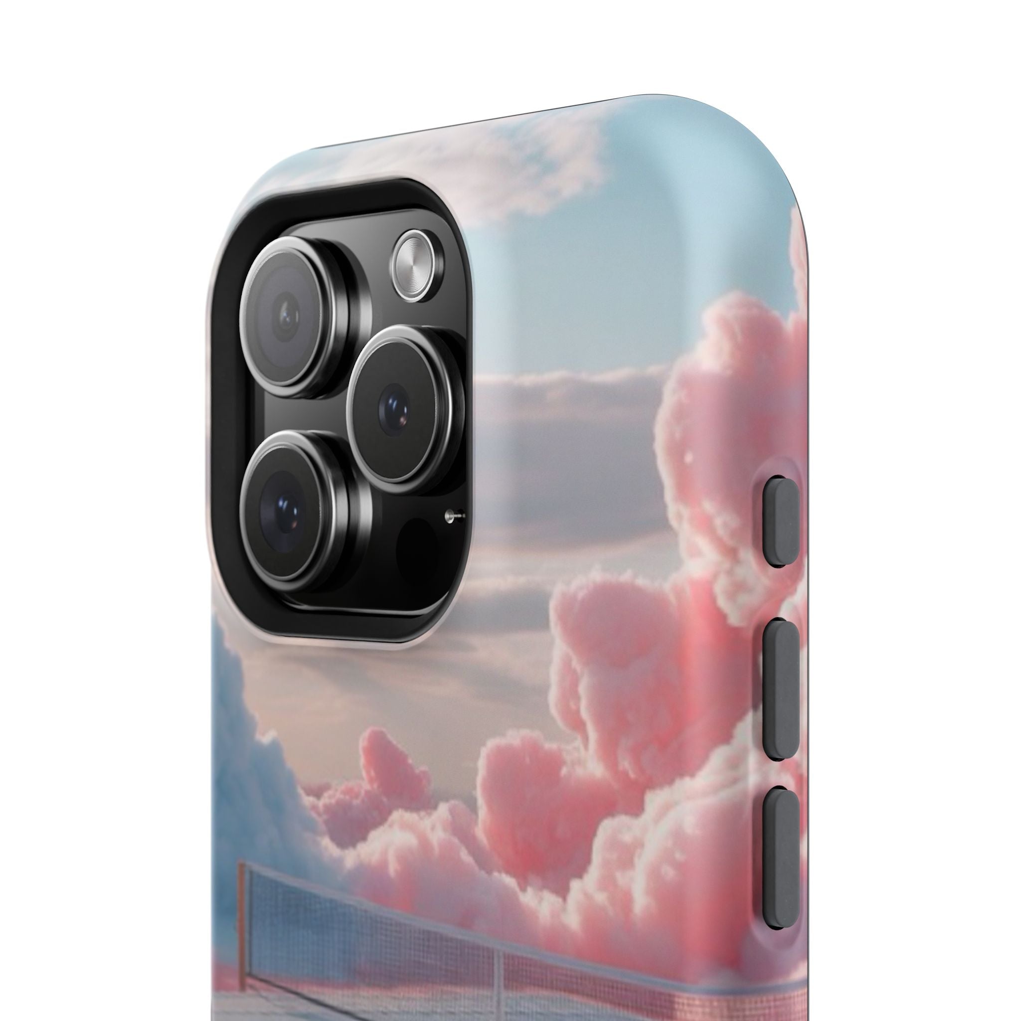 Tennis Impact-Resistant Phone Case — 'Dream Big' Pastel Cloud Tennis Court
