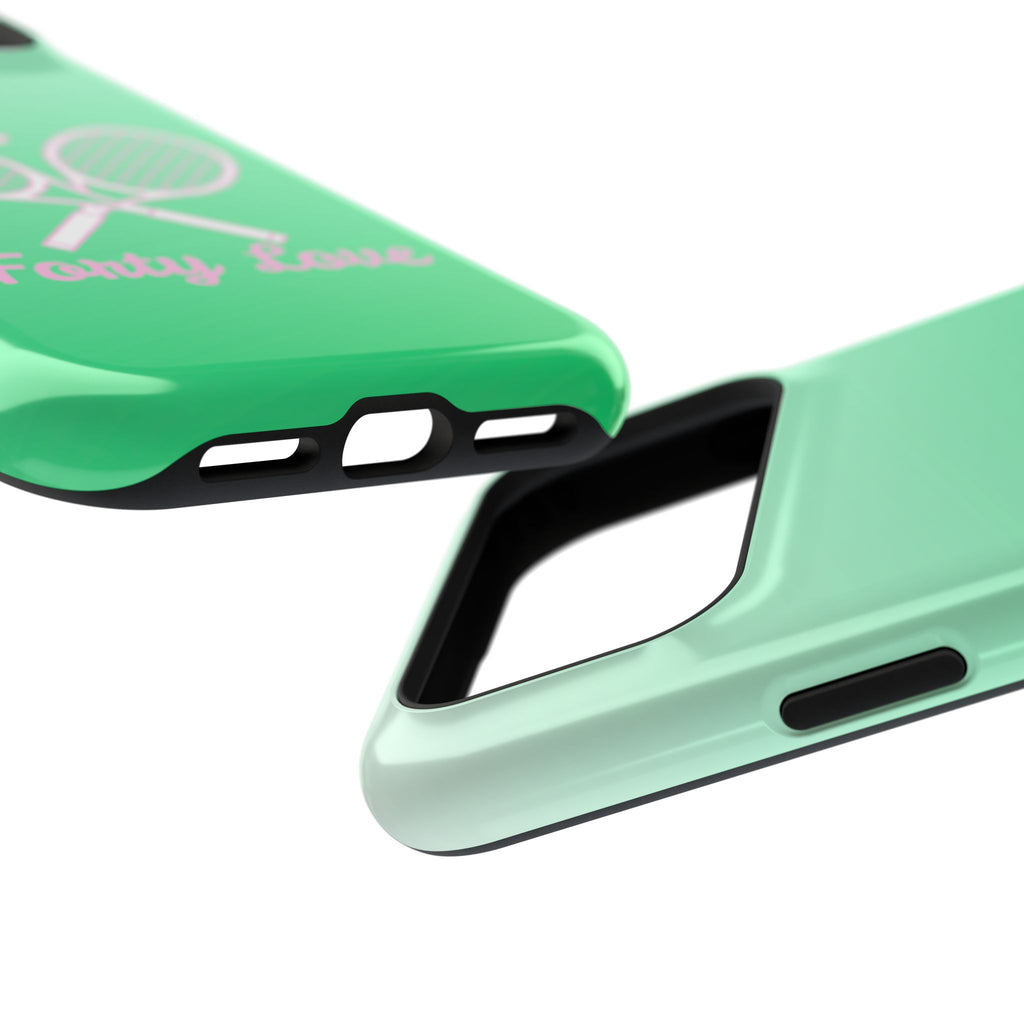 Tennis Impact-Resistant Phone Case — 'Forty Love', Green Gradient