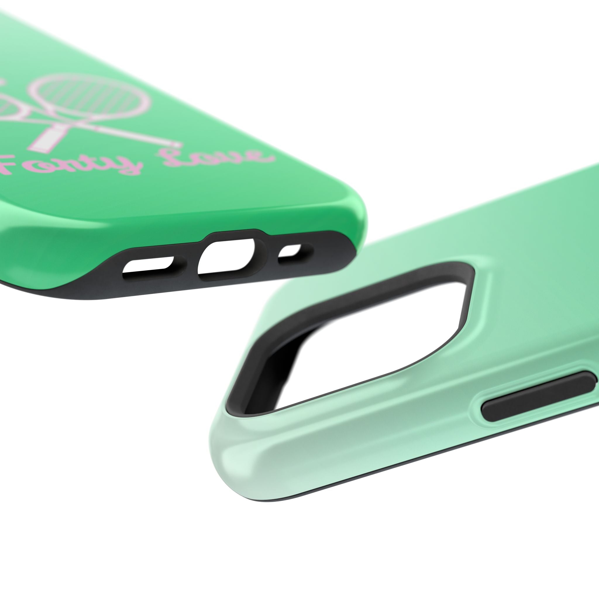 Tennis Impact-Resistant Phone Case — 'Forty Love', Green Gradient