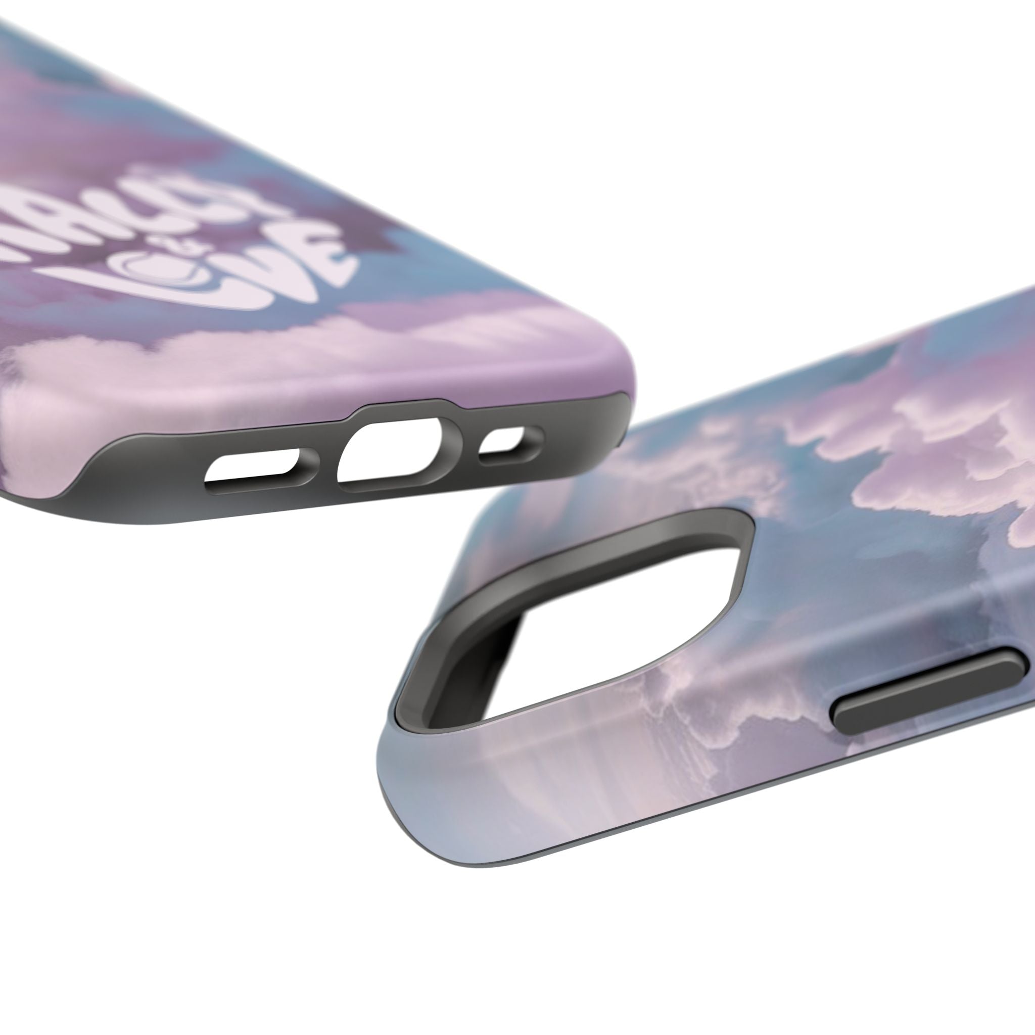 Impact-Resistant Phone Case — "Rally & Love" Clouds/Love in the Air
