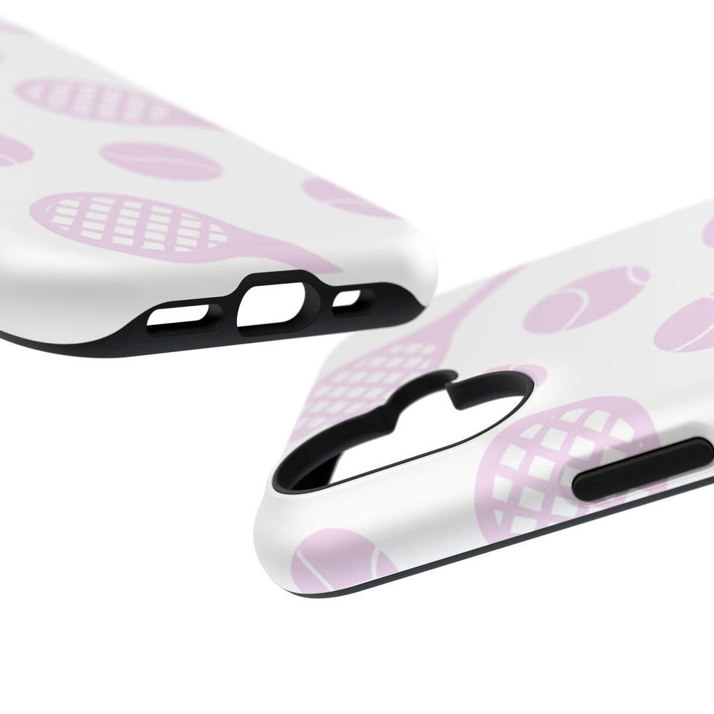 Tennis Impact-Resistant Phone Case — Pink Rackets & Balls