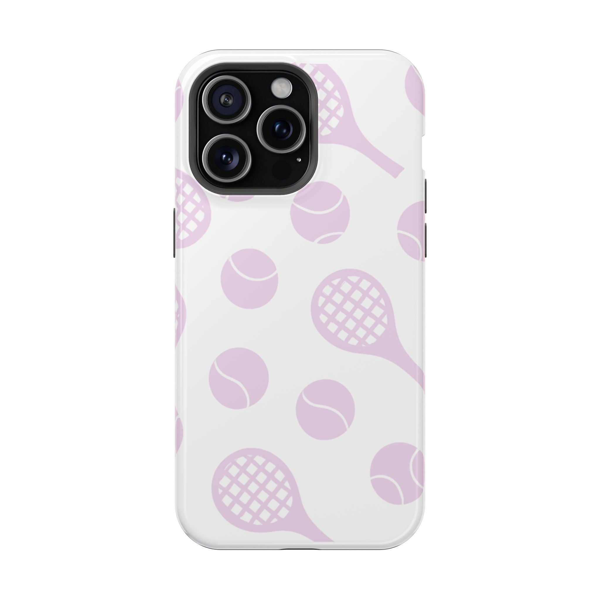 Tennis Impact-Resistant Phone Case — Pink Rackets & Balls