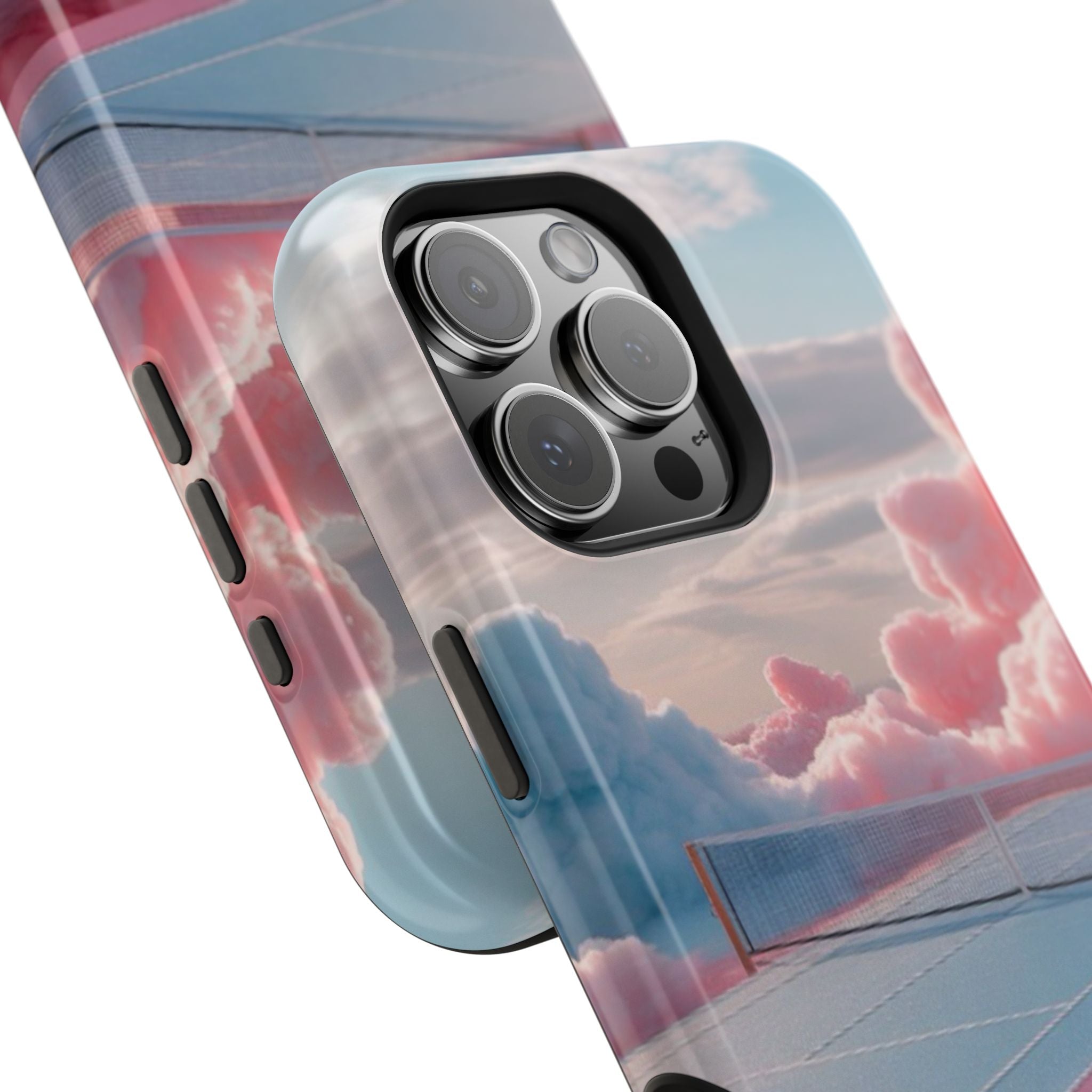 Tennis Impact-Resistant Phone Case — 'Dream Big' Pastel Cloud Tennis Court