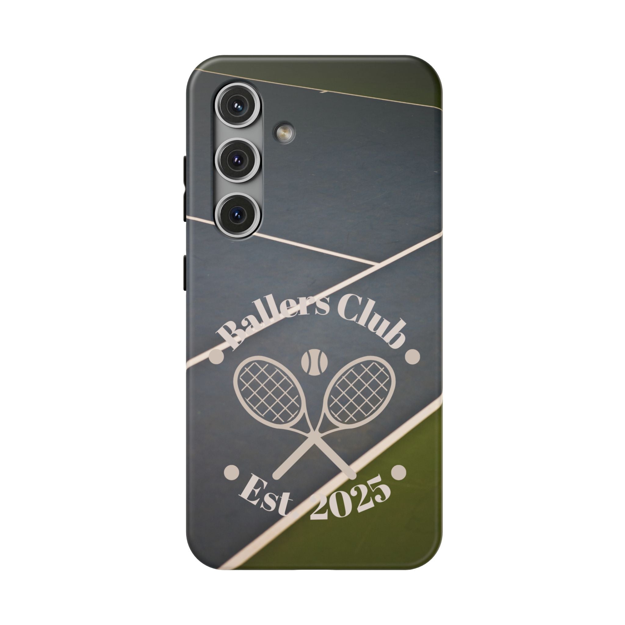 Tennis Impact-Resistant Phone Case — 'Ballers Club Est. 2025' Protective Cover