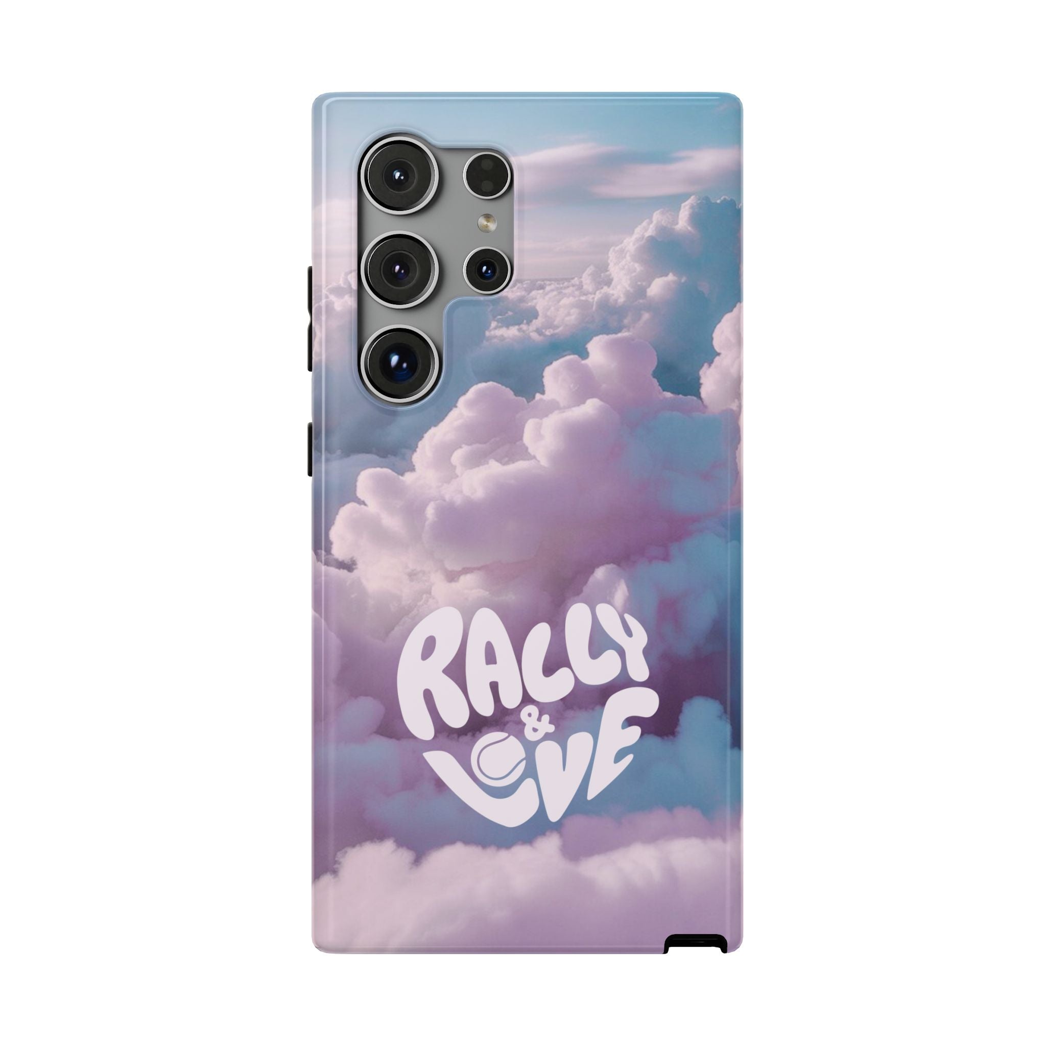 Impact-Resistant Phone Case — "Rally & Love" Clouds/Love in the Air