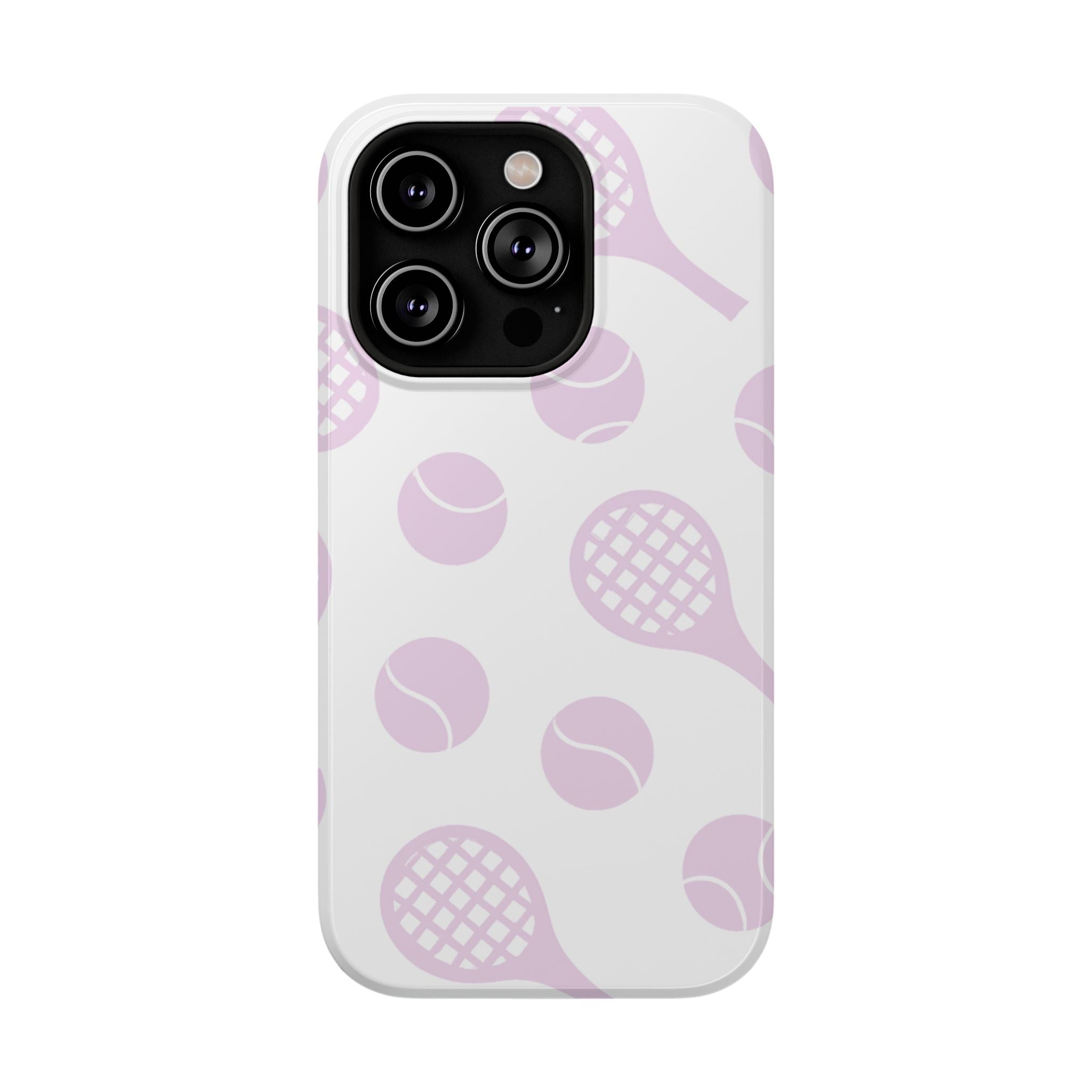 Tennis Impact-Resistant Phone Case — Pink Rackets & Balls