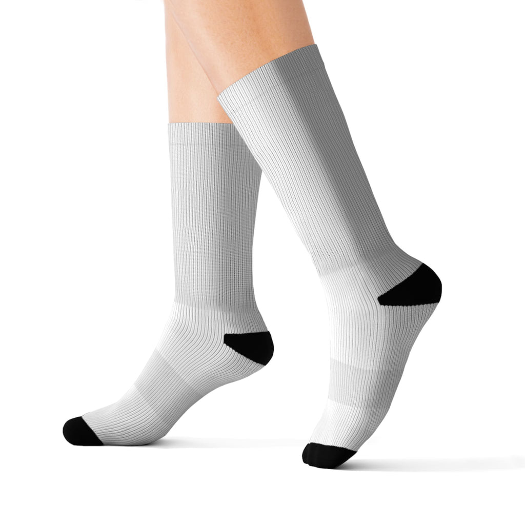 Men's Crew Socks — Custom, Black Tennis Racket/Ball Athletic Socks