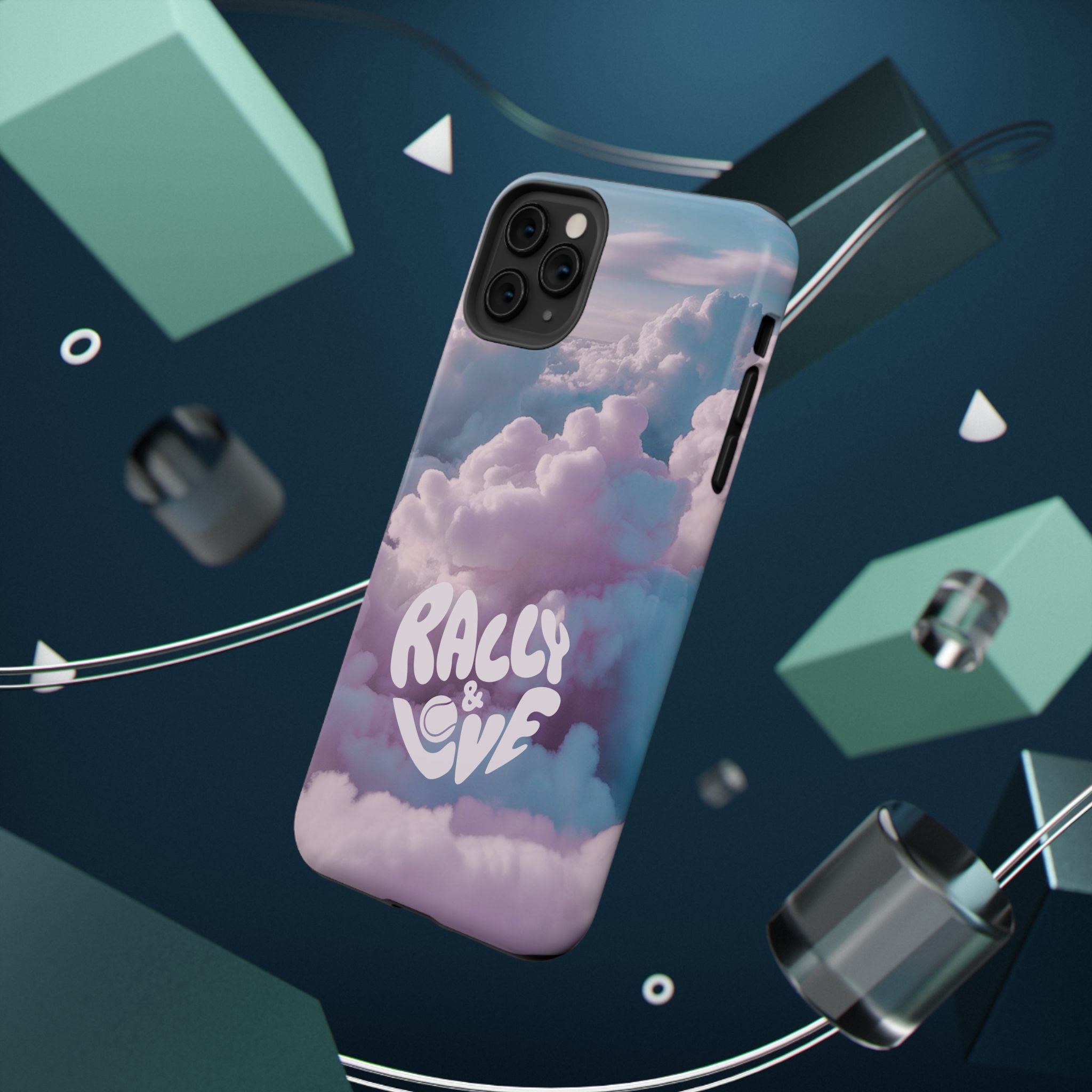 Impact-Resistant Phone Case — "Rally & Love" Clouds/Love in the Air
