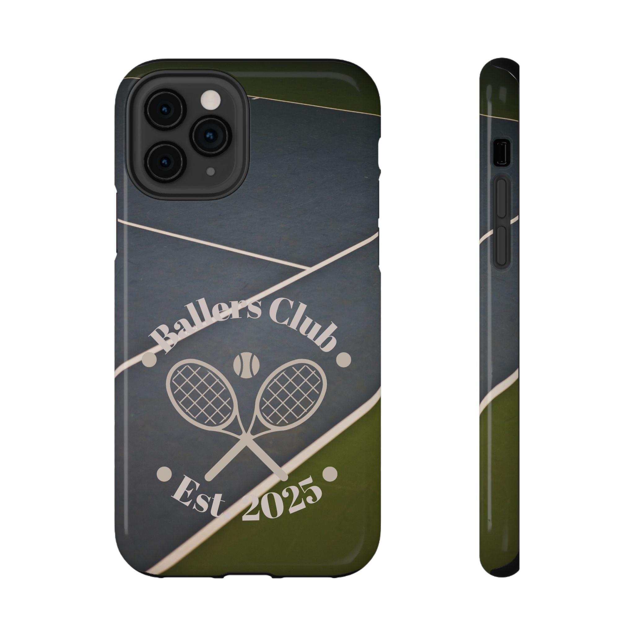 Tennis Impact-Resistant Phone Case — 'Ballers Club Est. 2025' Protective Cover