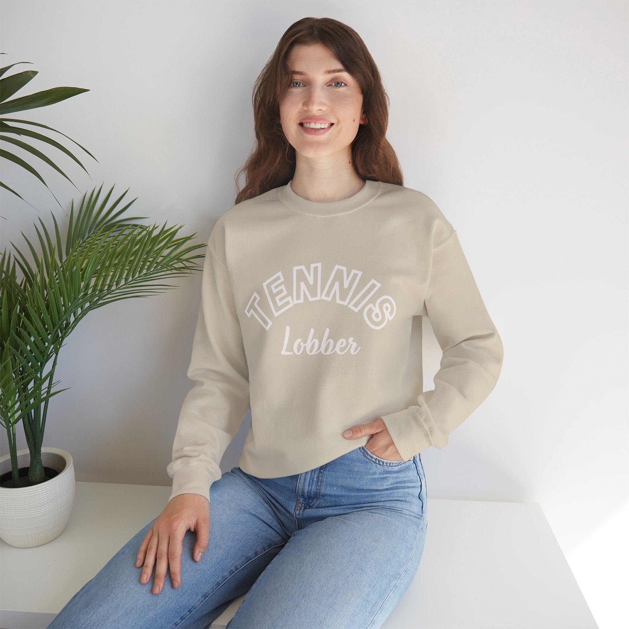 Women's Crewneck Sweatshirt — 'Tennis Lobbers/Lovers' Soft Pullover