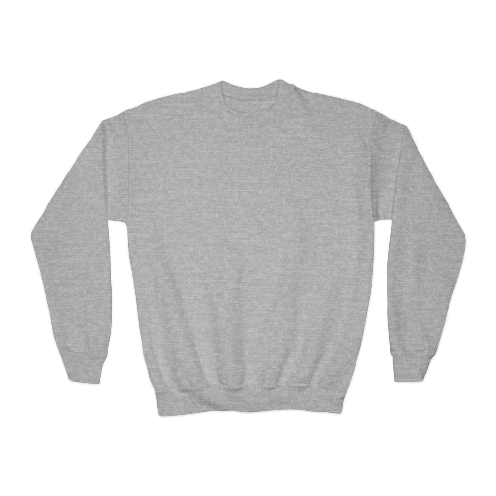 Boy's Junior Tennis Crewneck Sweatshirt — Cute Smiling Tennis Ball "My Happy Place"