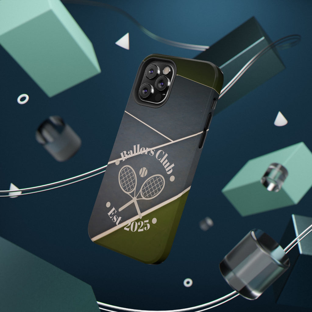 Tennis Impact-Resistant Phone Case — 'Ballers Club Est. 2025' Protective Cover