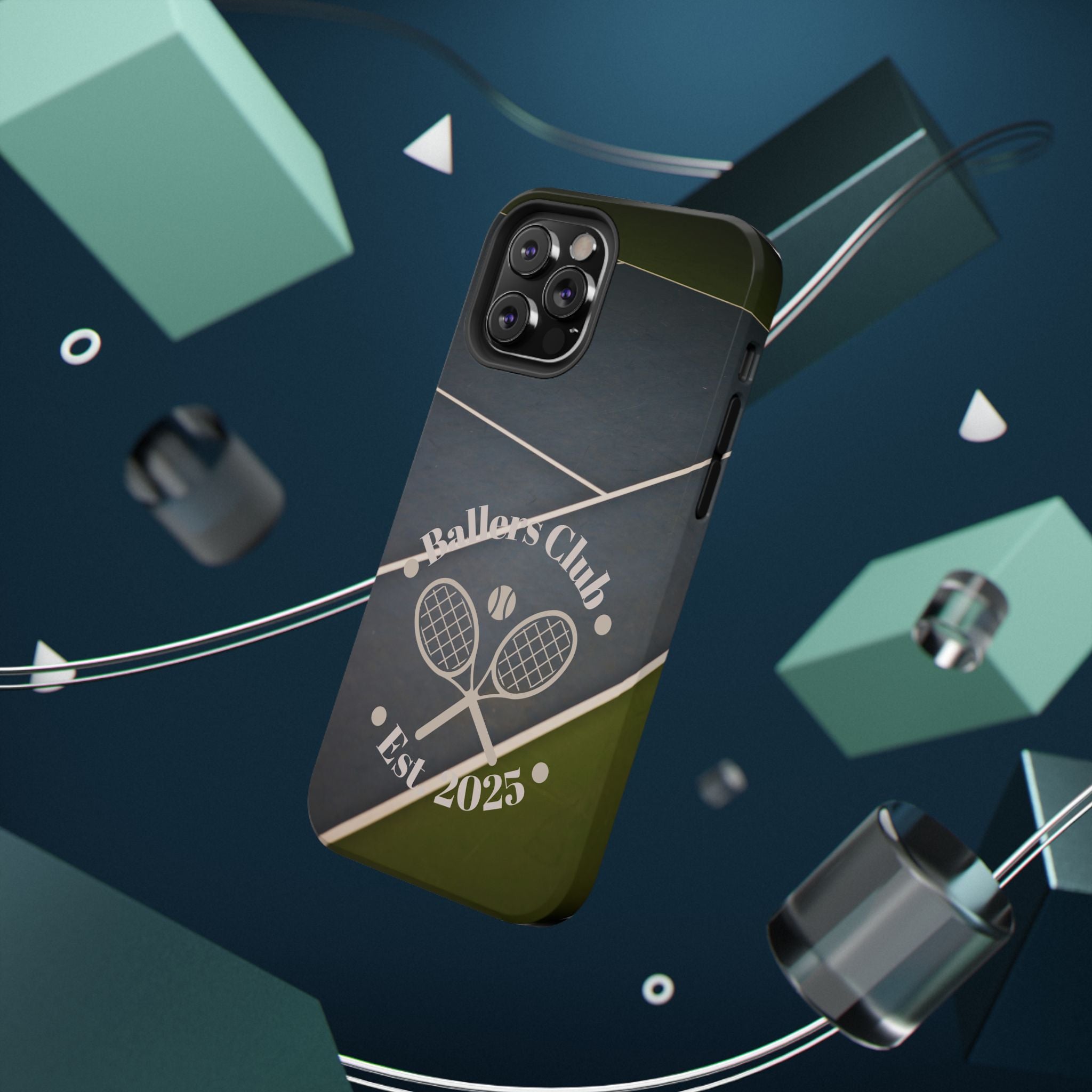 Tennis Impact-Resistant Phone Case — 'Ballers Club Est. 2025' Protective Cover