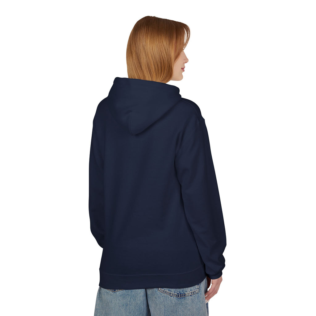 Women's Softstyle Fleece Hoodie sweatshirt - 'Rally & Love' logo, minimalist (pink)