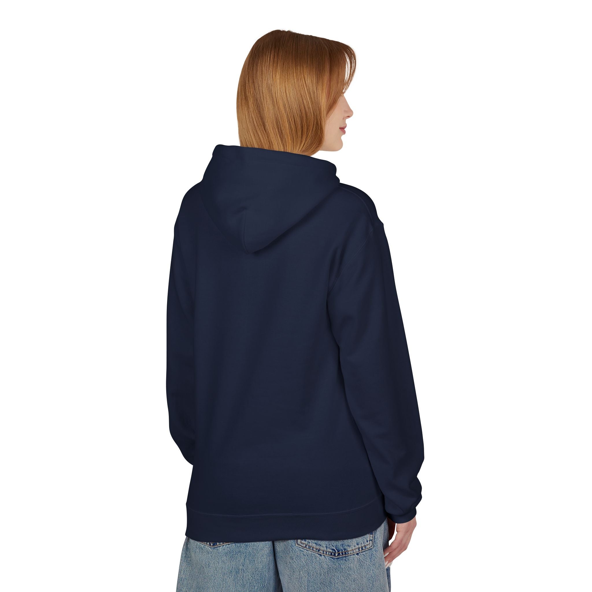 Women's Softstyle Fleece Hoodie sweatshirt - 'Rally & Love' logo, minimalist (pink)
