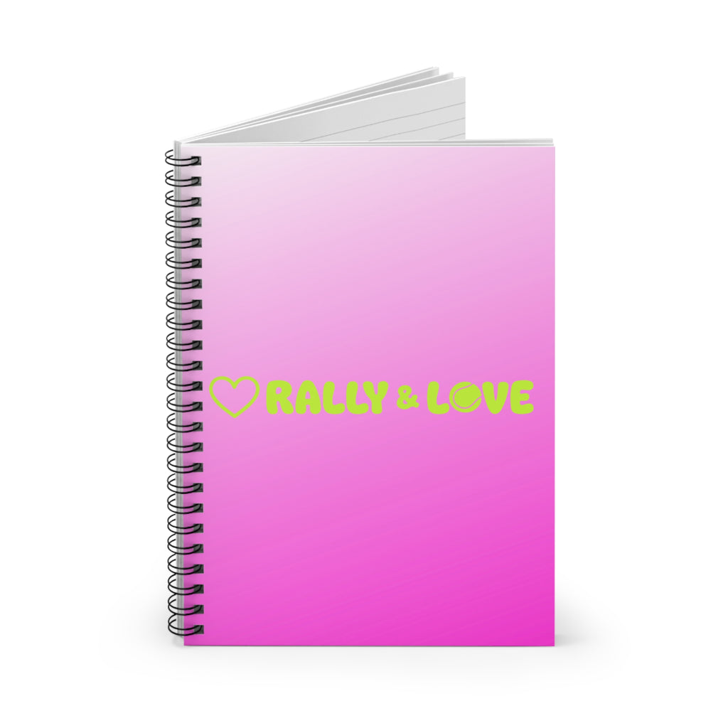 Tennis Spiral Notebook — "Rally & Love" Ruled Journal
