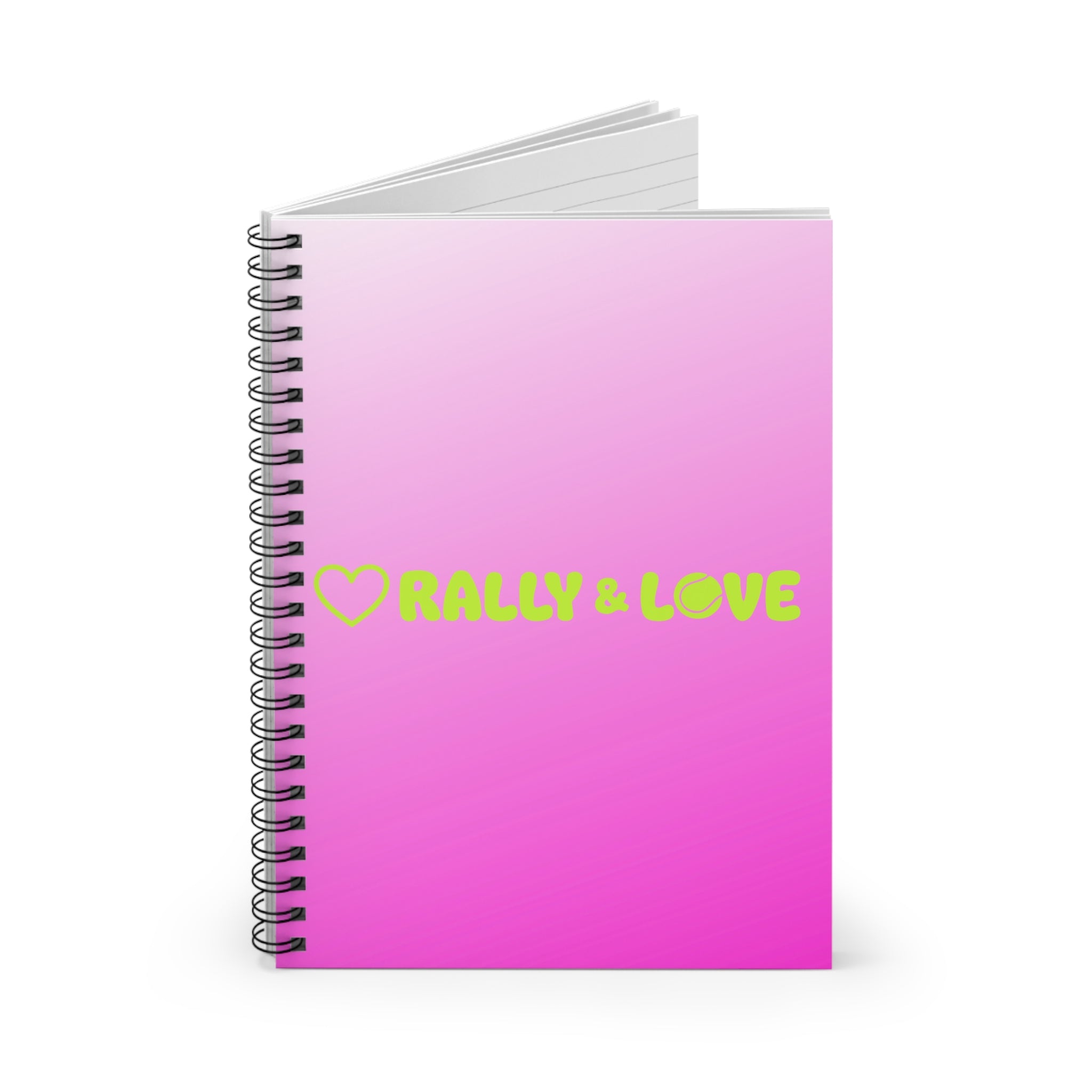 Tennis Spiral Notebook — "Rally & Love" Ruled Journal