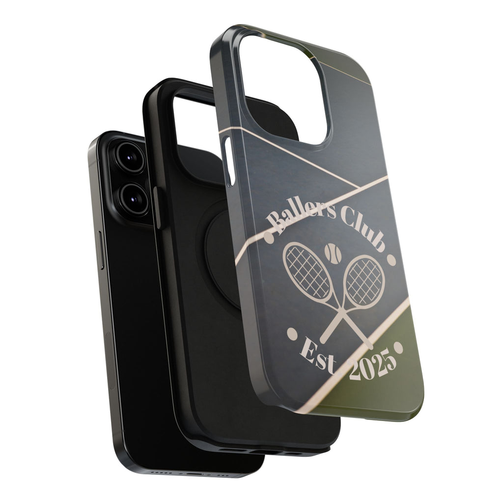 Tennis Impact-Resistant Phone Case — 'Ballers Club Est. 2025' Protective Cover