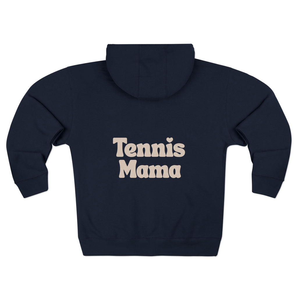 Women's Zip Hoodie — 'Tennis mama' Zip Hoodie sweatshirt (tan)