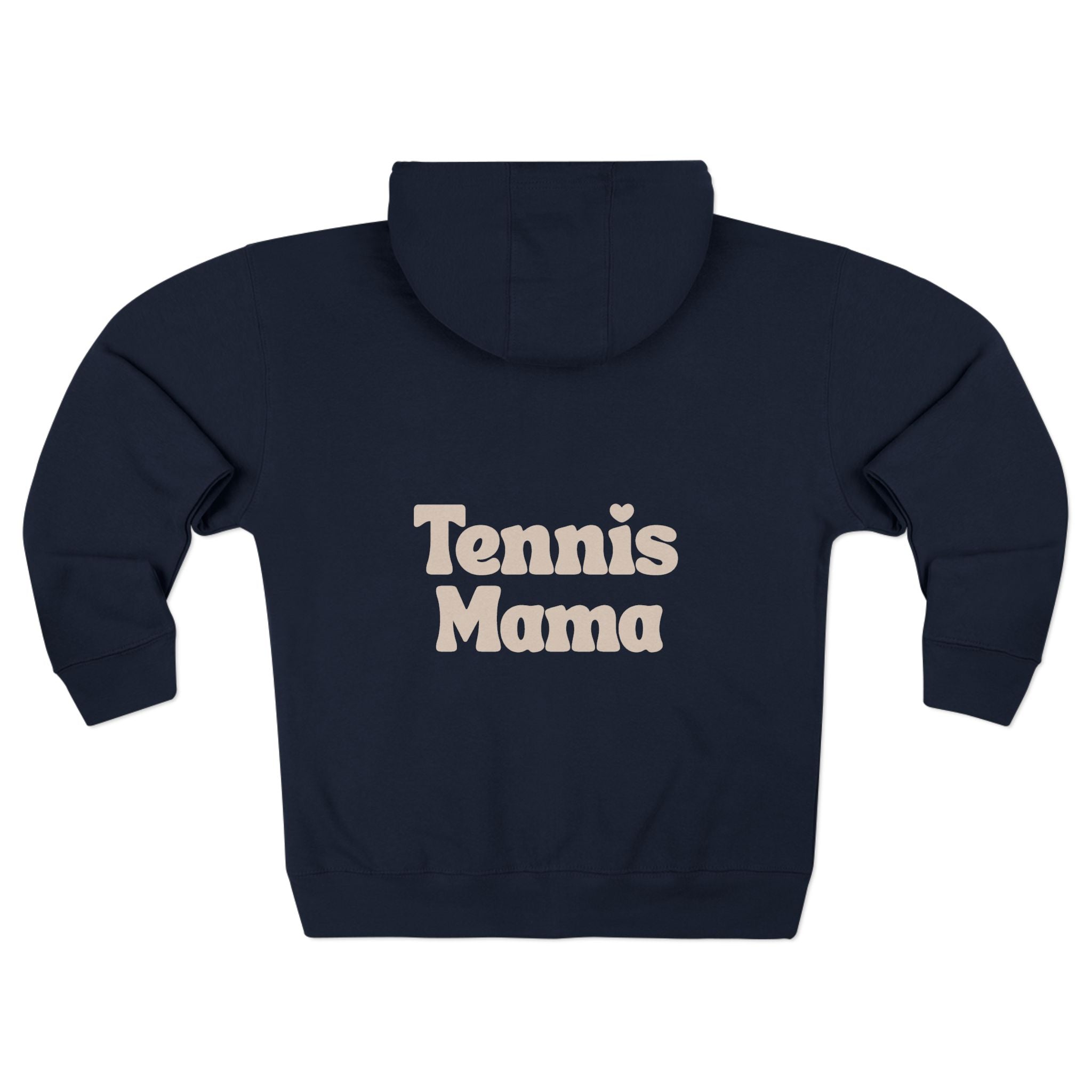 Women's Zip Hoodie — 'Tennis mama' Zip Hoodie sweatshirt (tan)