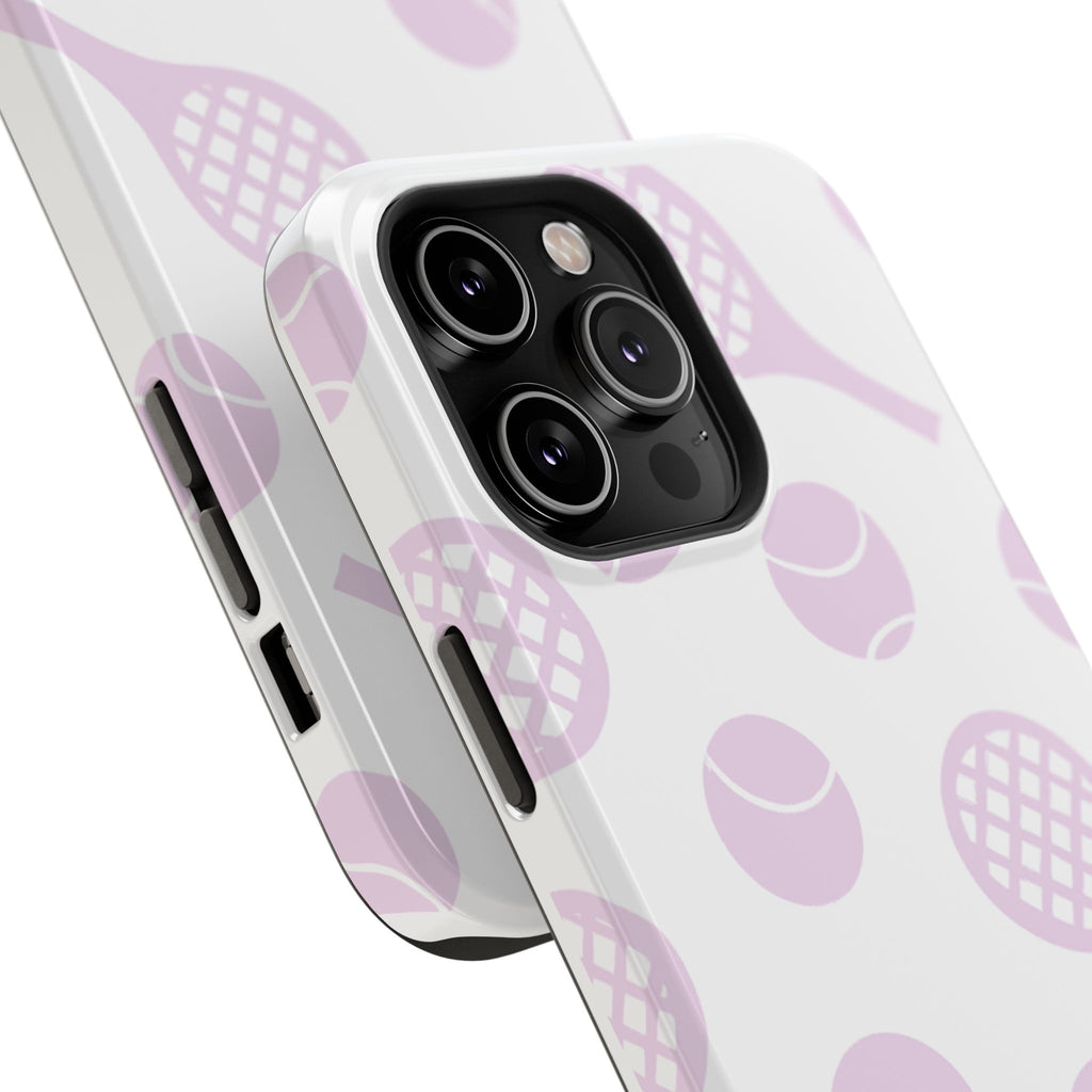 Tennis Impact-Resistant Phone Case — Pink Rackets & Balls