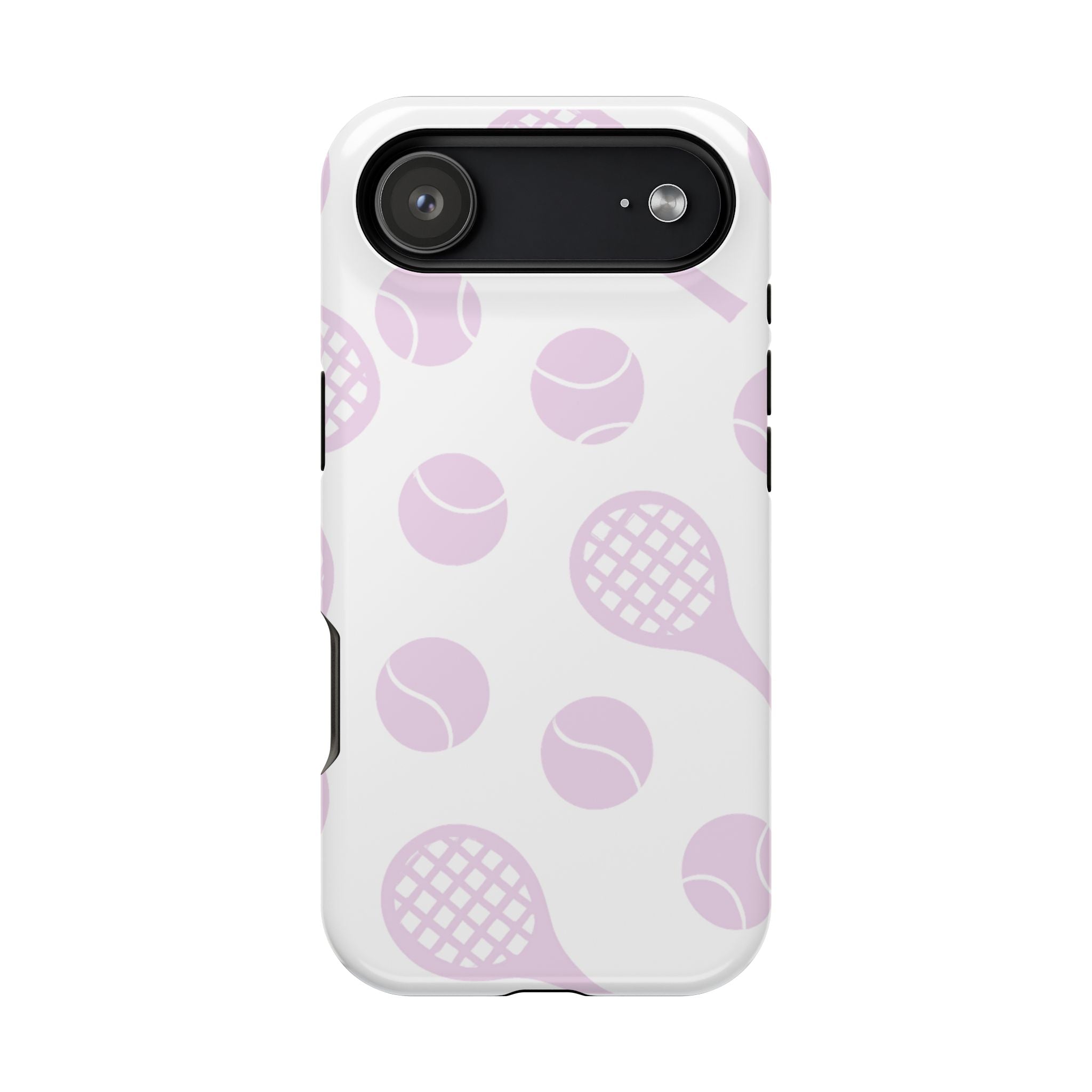 Tennis Impact-Resistant Phone Case — Pink Rackets & Balls