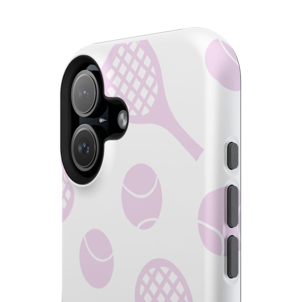 Tennis Impact-Resistant Phone Case — Pink Rackets & Balls