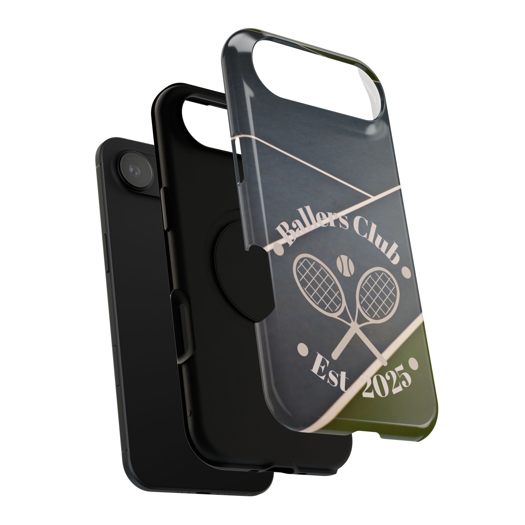 Tennis Impact-Resistant Phone Case — 'Ballers Club Est. 2025' Protective Cover