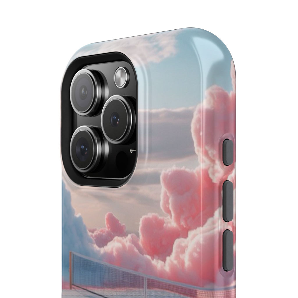 Tennis Impact-Resistant Phone Case — 'Dream Big' Pastel Cloud Tennis Court