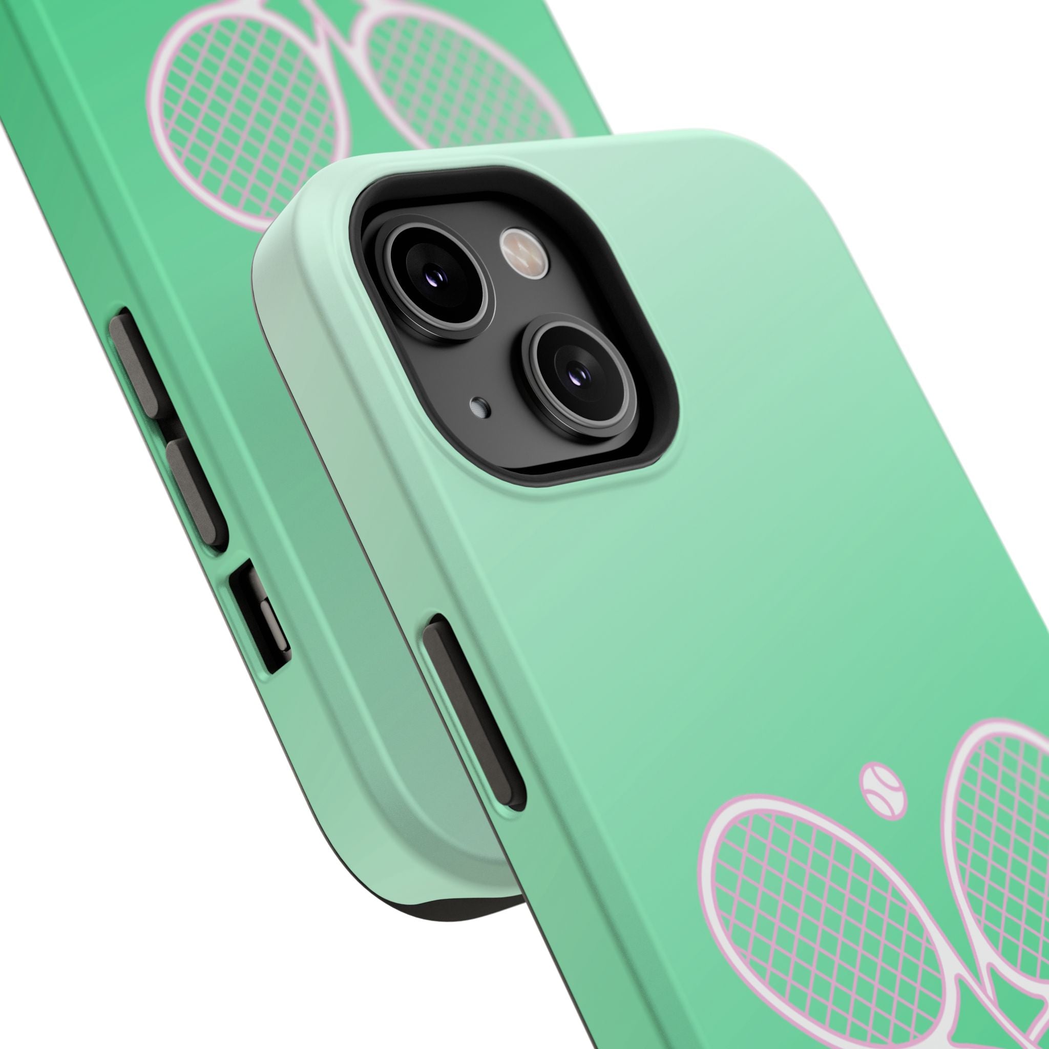 Tennis Impact-Resistant Phone Case — 'Forty Love', Green Gradient