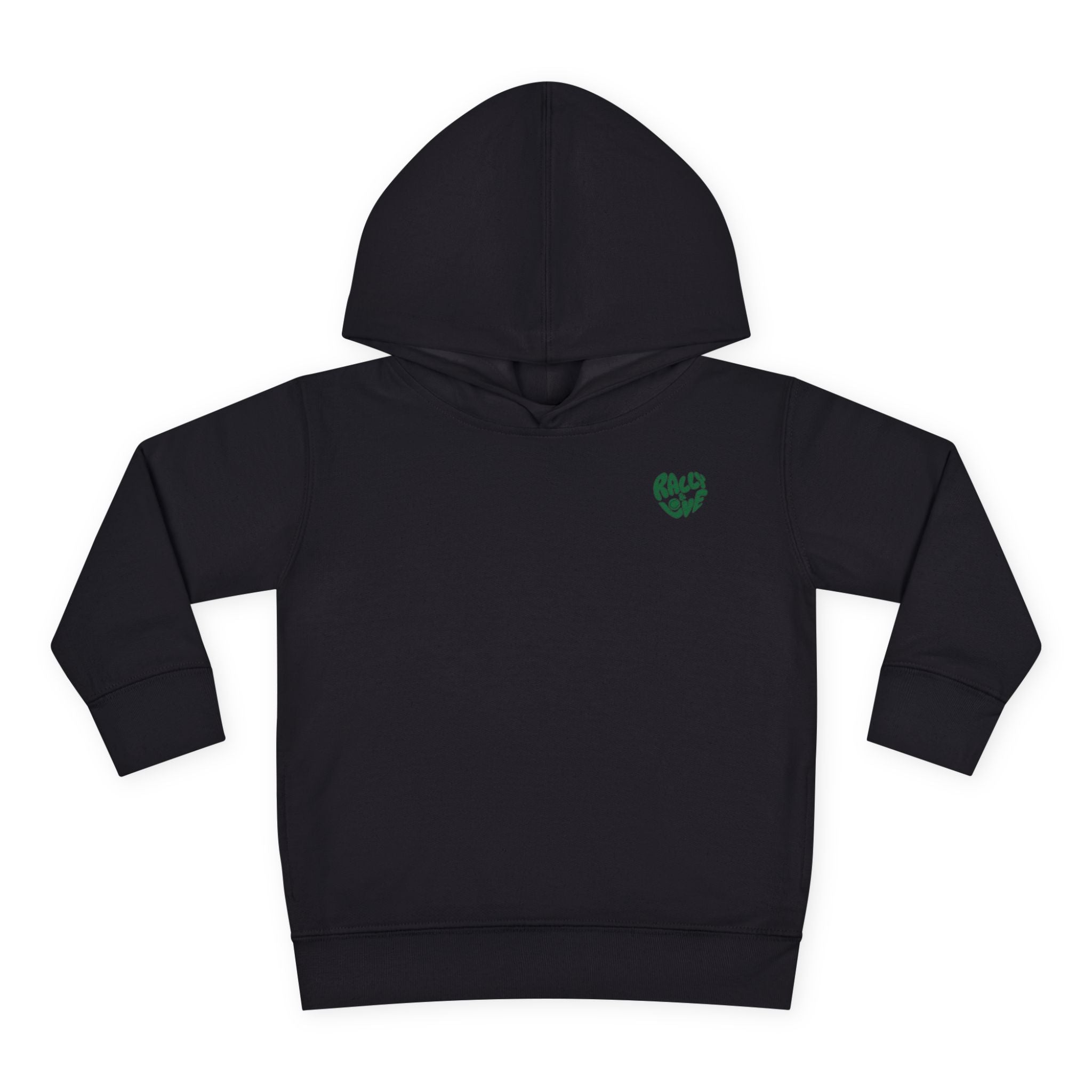 Boy Toddler's Junior Hoodie — “Let’s Go” Tennis Graphic Sweatshirt (Green)