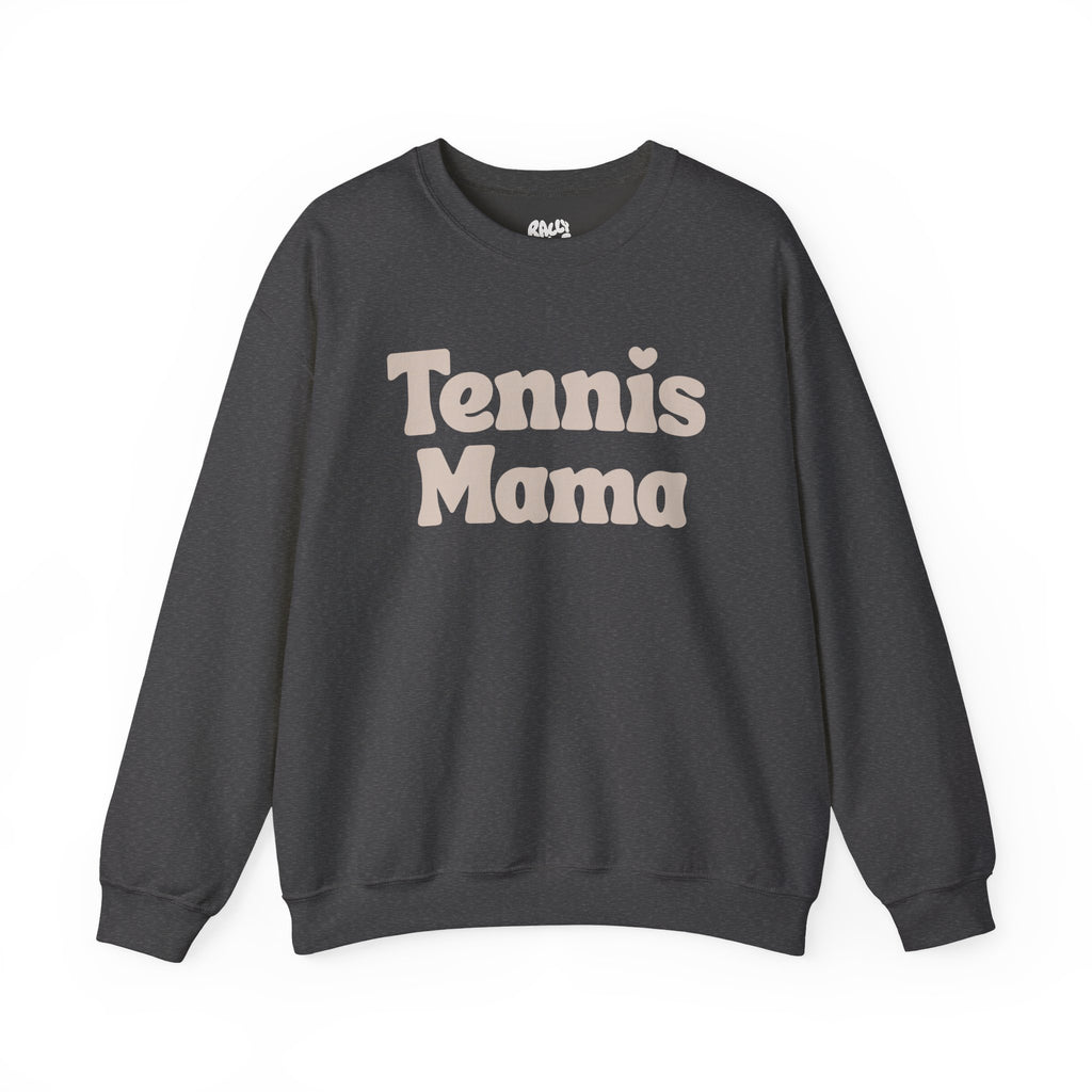 Women's Crewneck Sweatshirt - 'Tennis mama' tennis sweatshirt (tan)