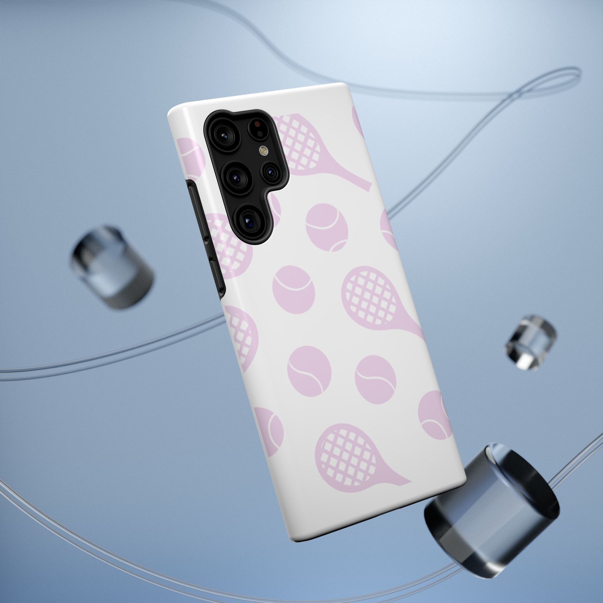 Tennis Impact-Resistant Phone Case — Pink Rackets & Balls
