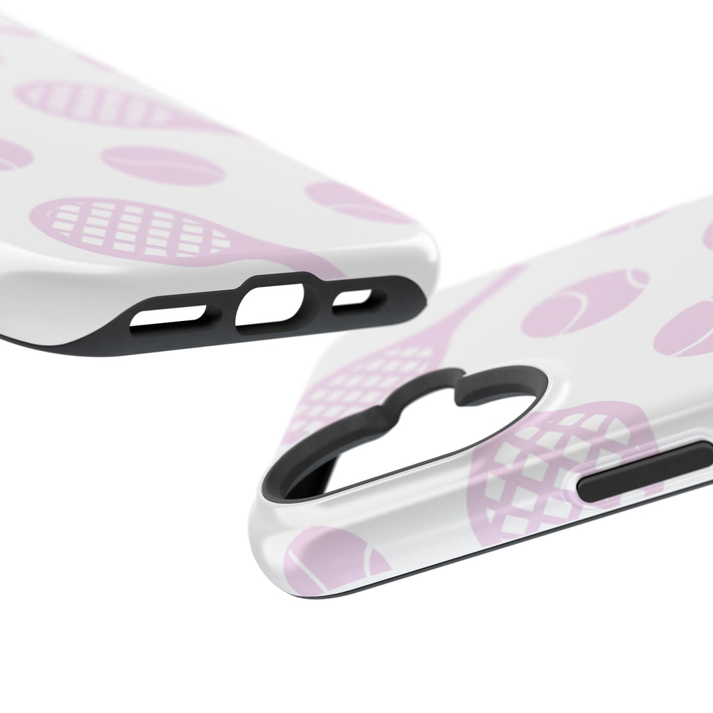 Tennis Impact-Resistant Phone Case — Pink Rackets & Balls