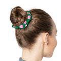 Green & Pink Hair Accessory — Tennis Ball Scrunchie