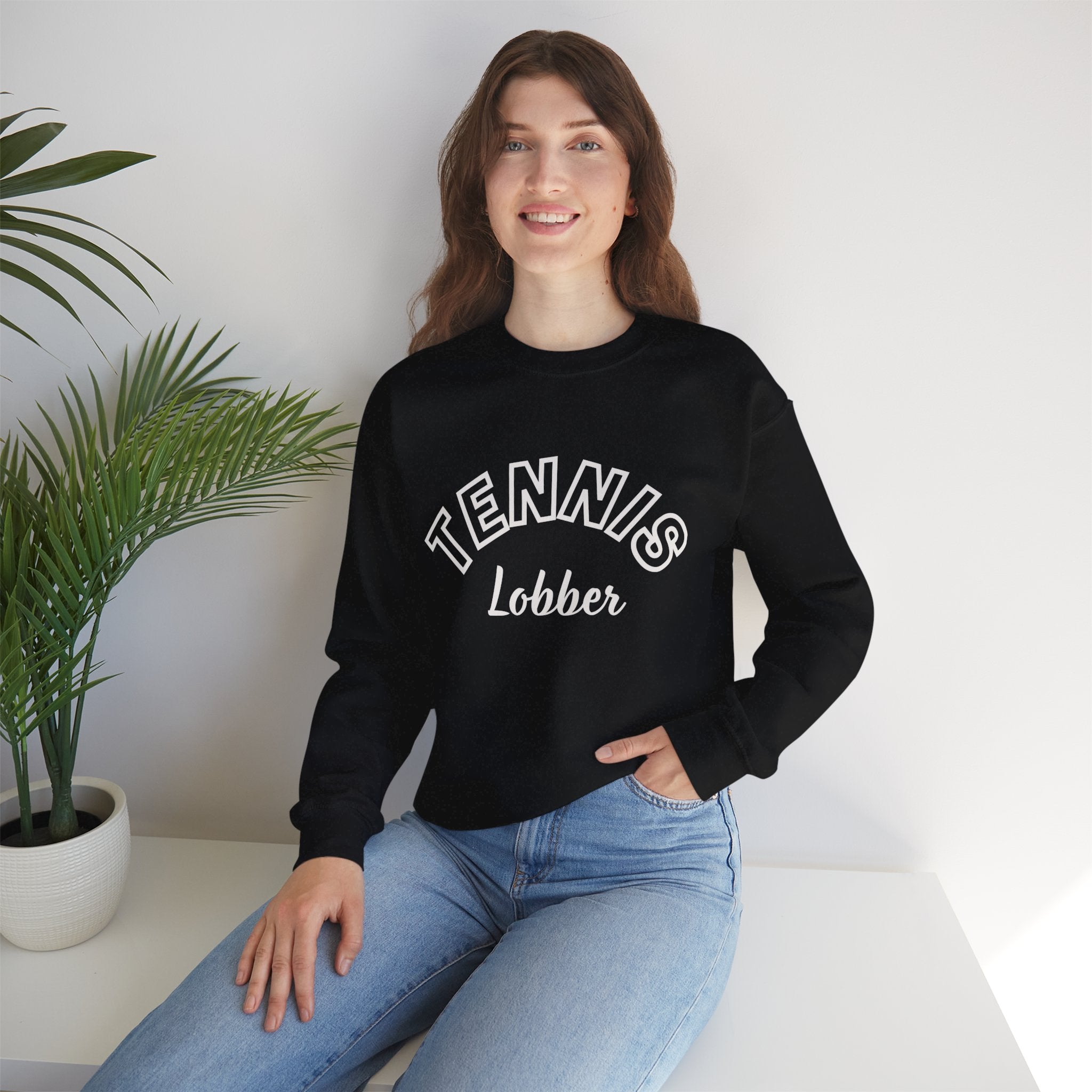 Women's Crewneck Sweatshirt — 'Tennis Lobbers/Lovers' Soft Pullover
