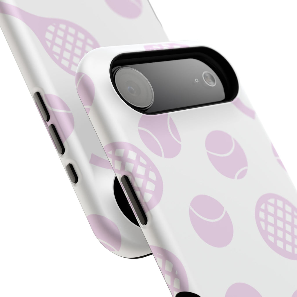 Tennis Impact-Resistant Phone Case — Pink Rackets & Balls