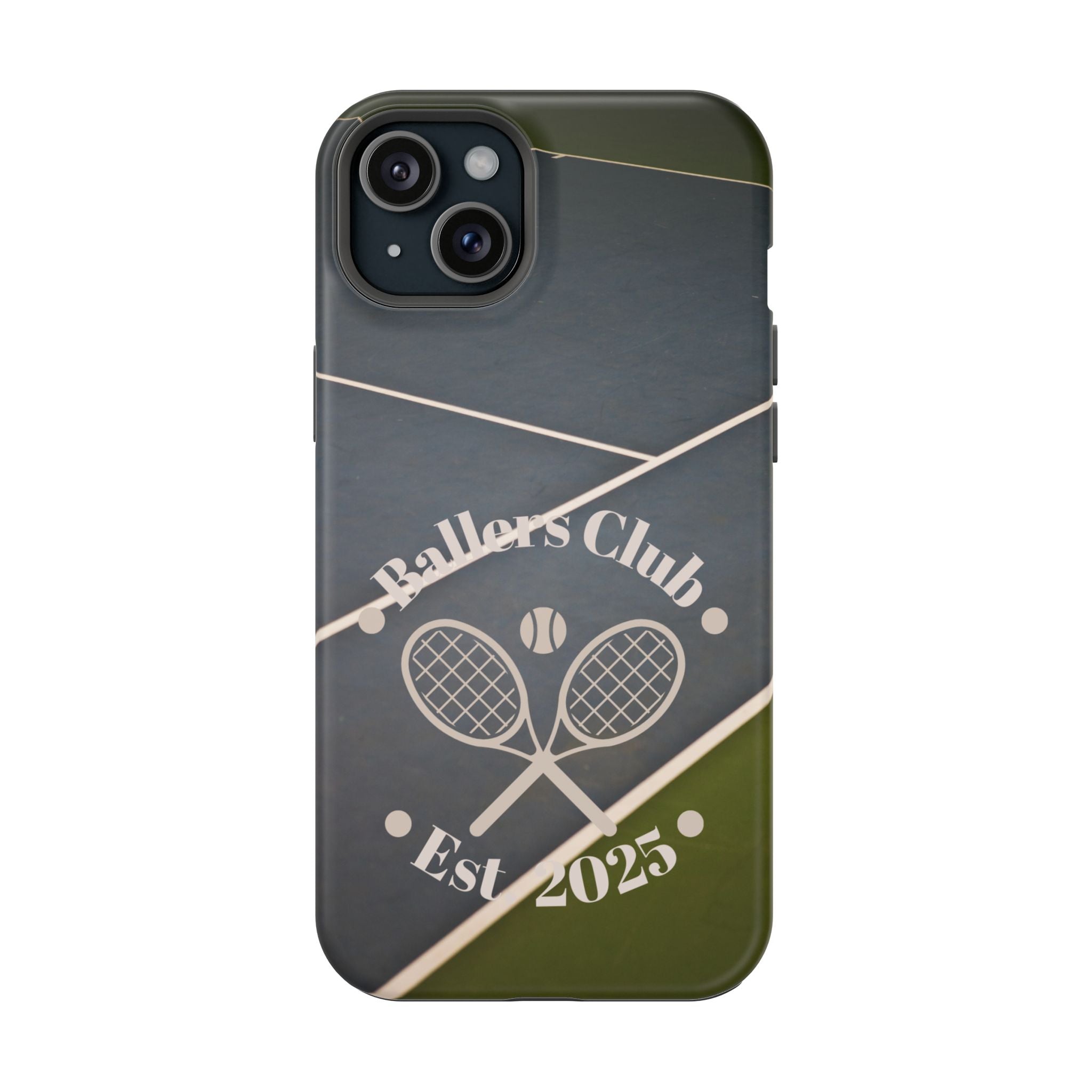 Tennis Impact-Resistant Phone Case — 'Ballers Club Est. 2025' Protective Cover